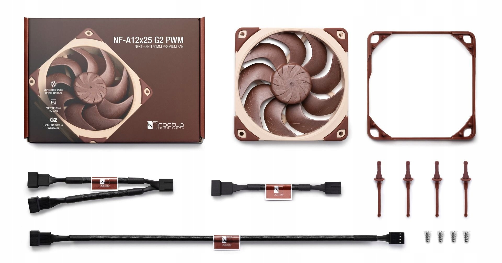 Zestaw wentylatorów Noctua NF-A12x25 G2 PWM Sx2 PP Sterrox 120mm Push Pull (2szt) – Wydajność i cicha praca