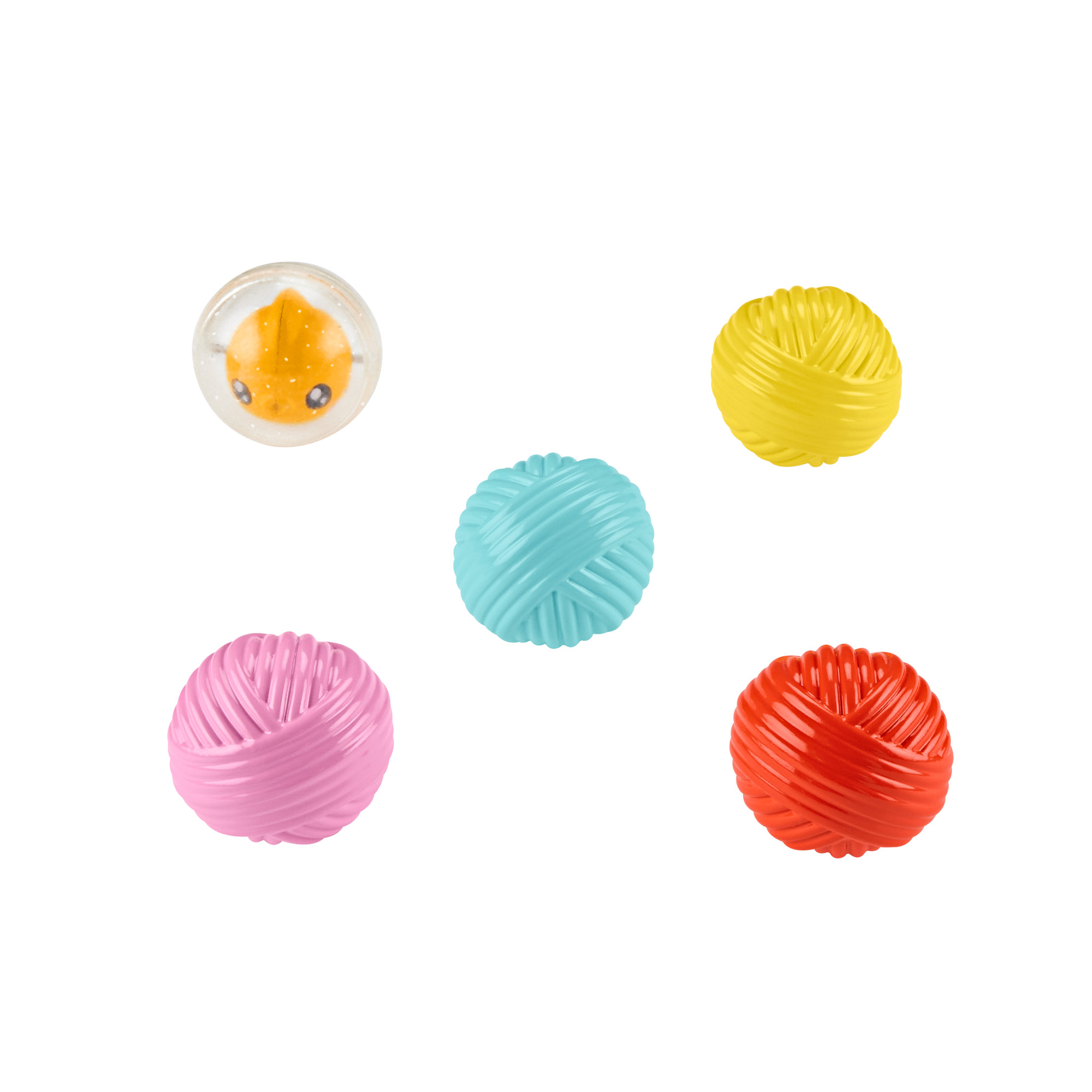 Zestaw z kolorowymi kuleczkami i grzechotką