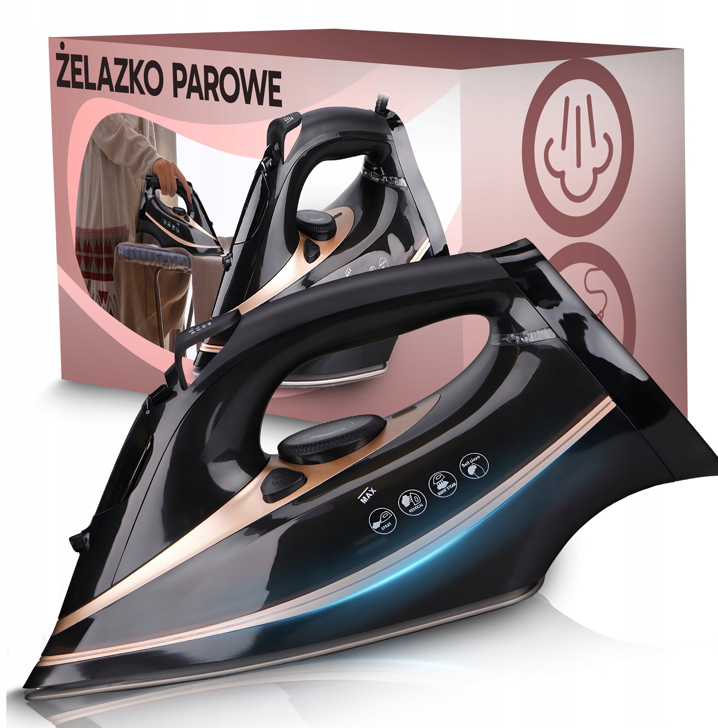 Żelazko parowe Retoo OR1099-1 3000 W – Wydajność i wygoda prasowania