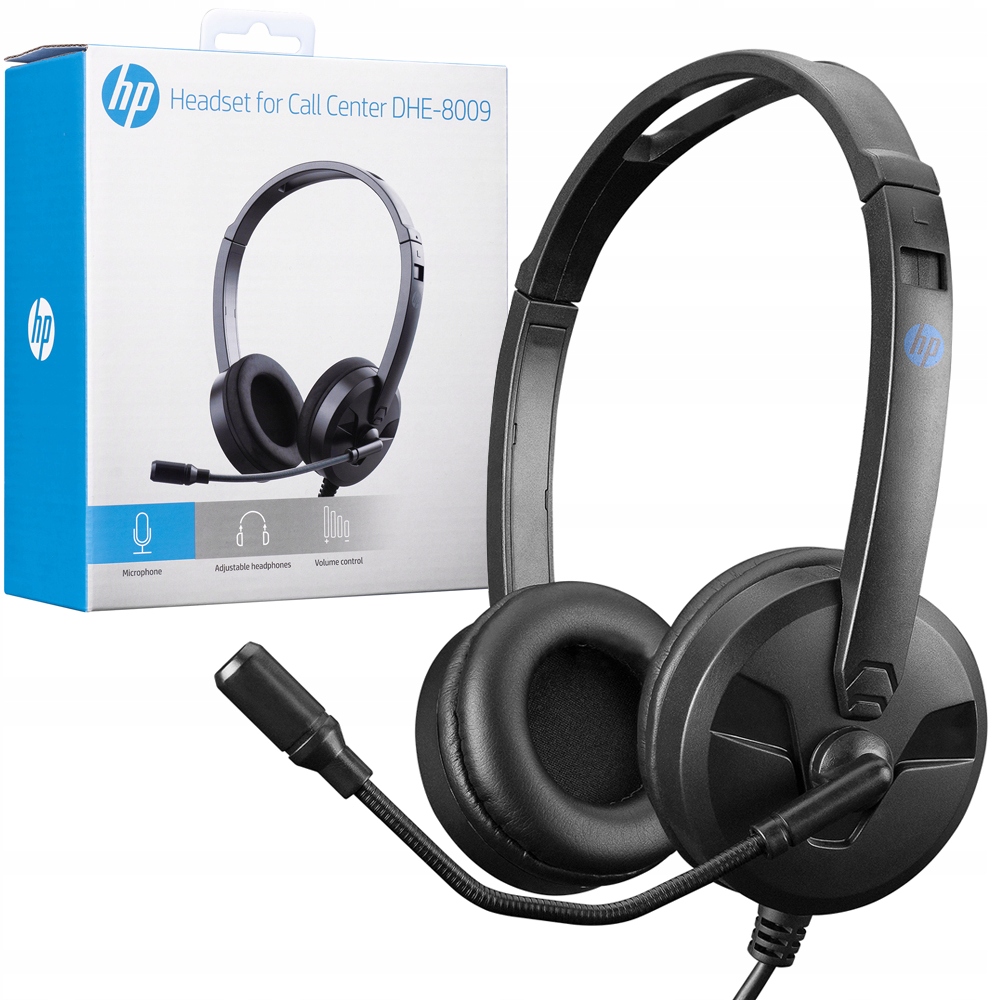Słuchawki z mikrofonem HP DHE-8009 – Idealne do biura i domu