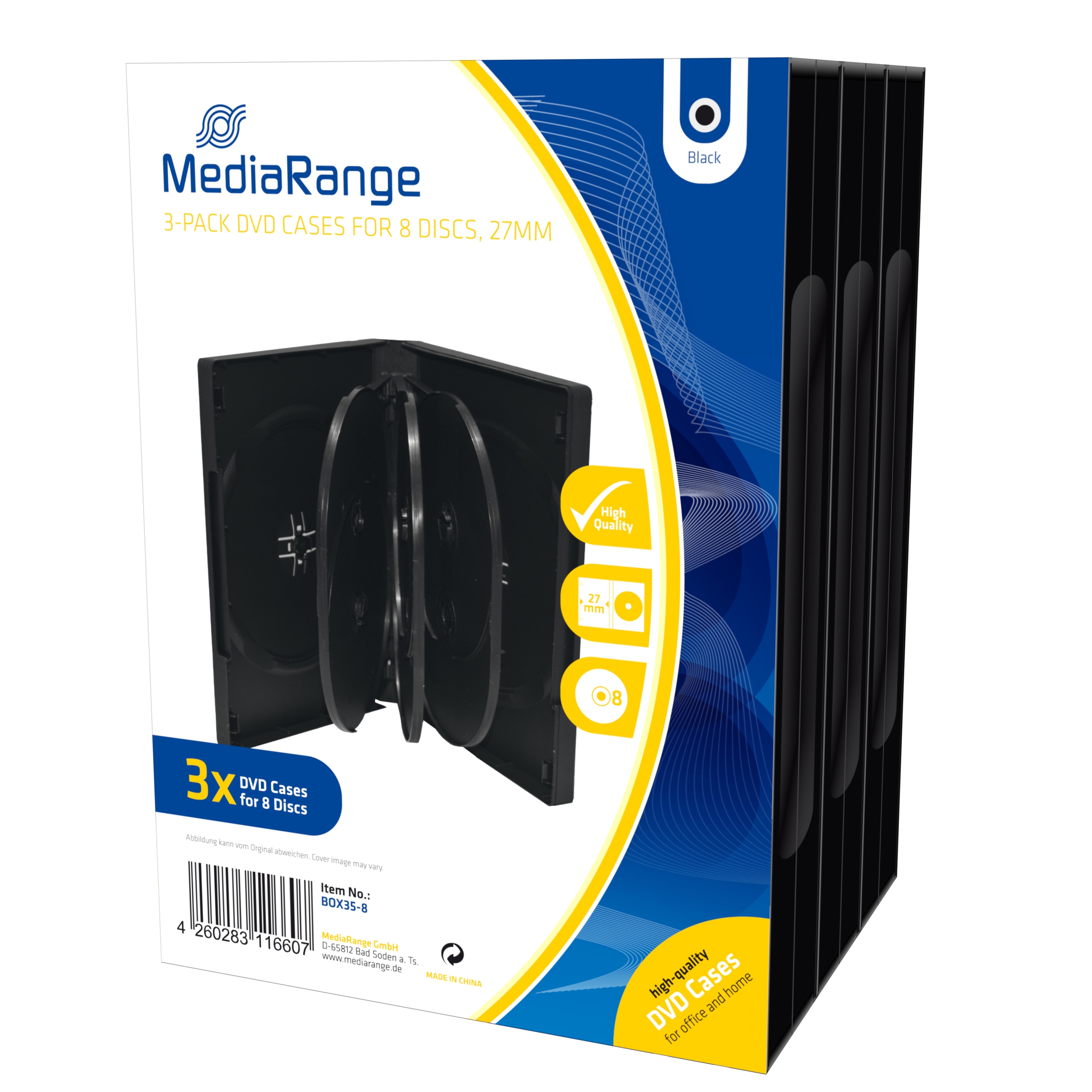 MediaRange DVD-Leerhülle dla 8 dysków – Praktyczne rozwiązanie do archiwizacji