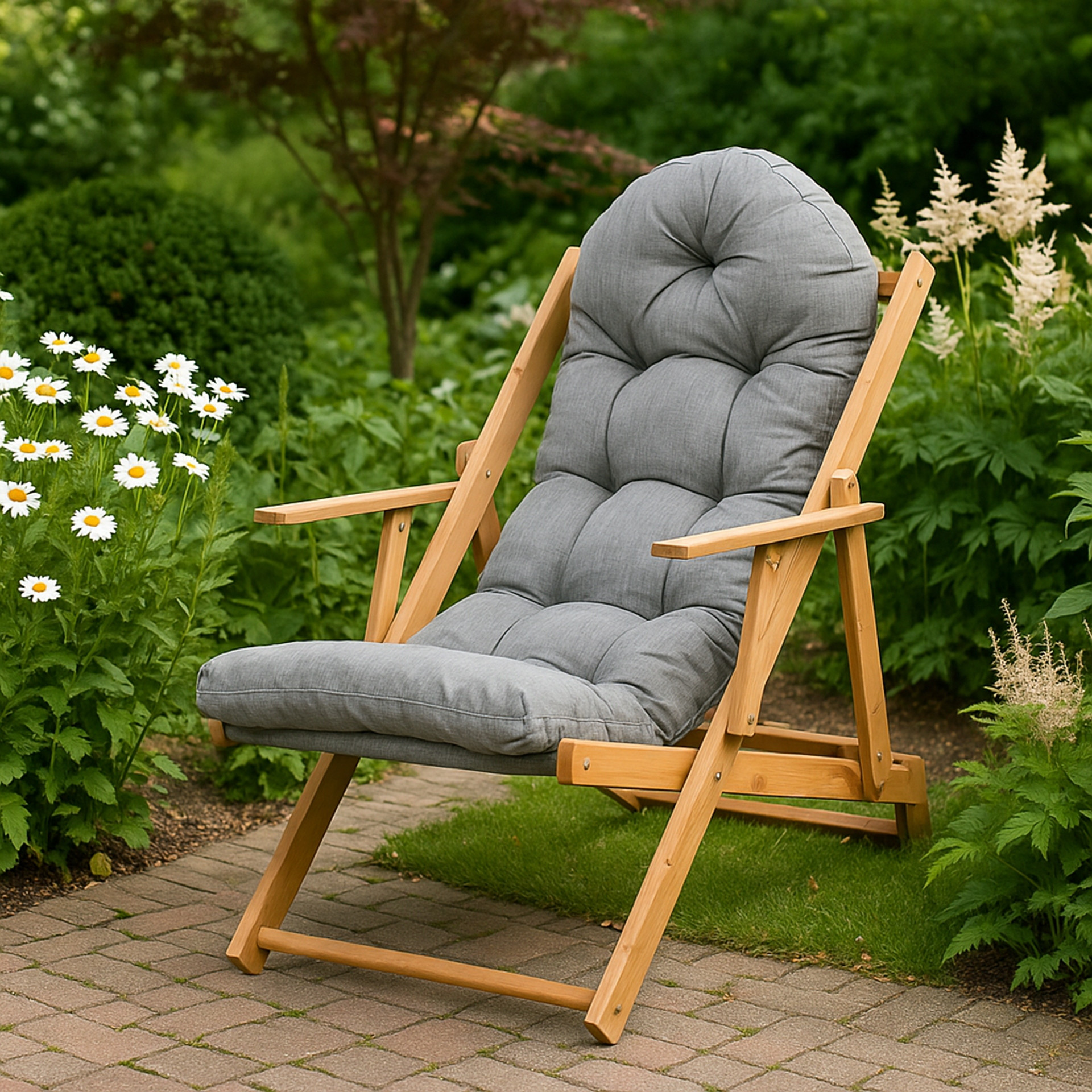 Leżak ogrodowy drewniany Borneo – Komfort i elegancja w Twoim ogrodzie