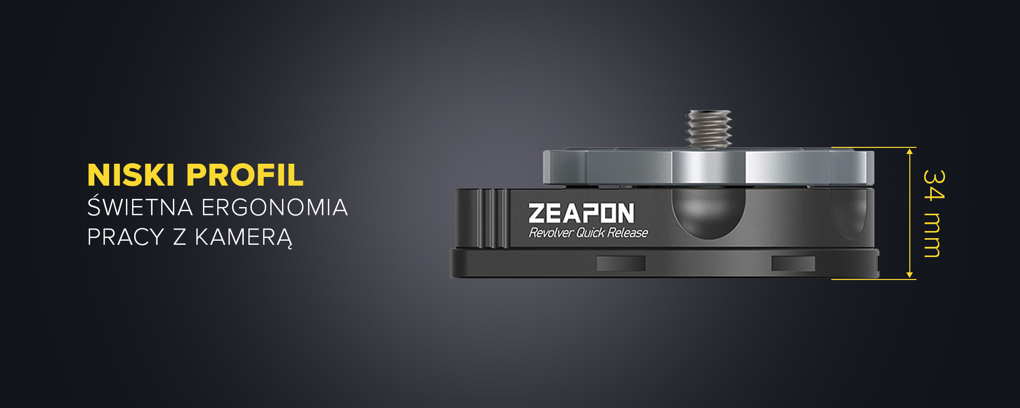 Uchwyt szybkiego montażu Zeapon Revolver Quick Release - Dopracowany w każdym calu