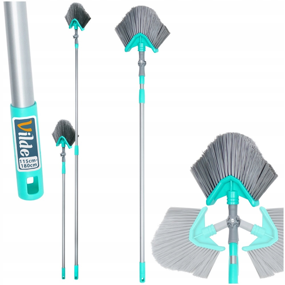 Miotła teleskopowa do kurzu i pajęczyn trójkątna 115-180 cm – Idealne narzędzie do sprzątania