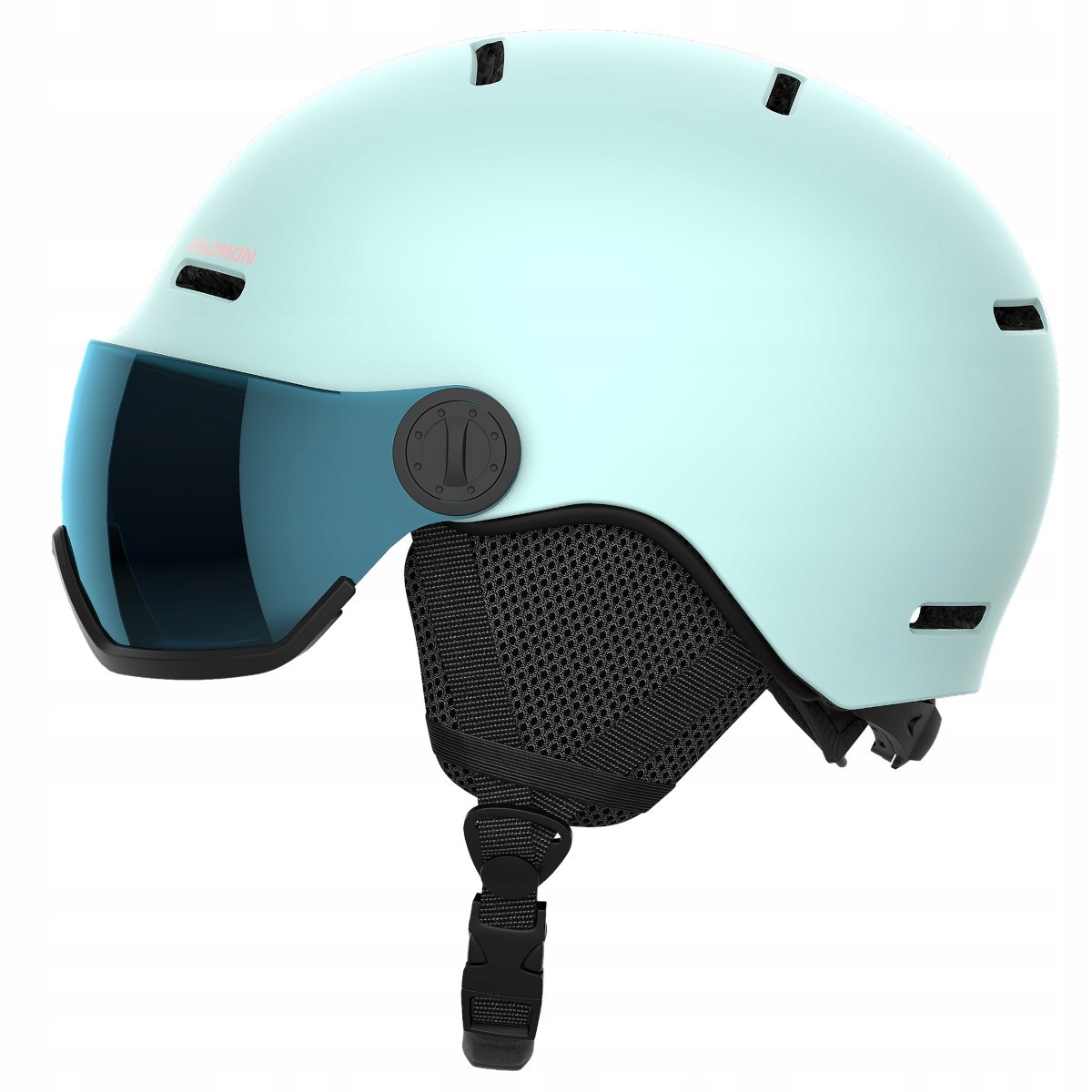 Kask z przyłbicą szybą Salomon Orka Visor Bleach/Un FLS Blue 2024 – Bezpieczeństwo i komfort na stoku