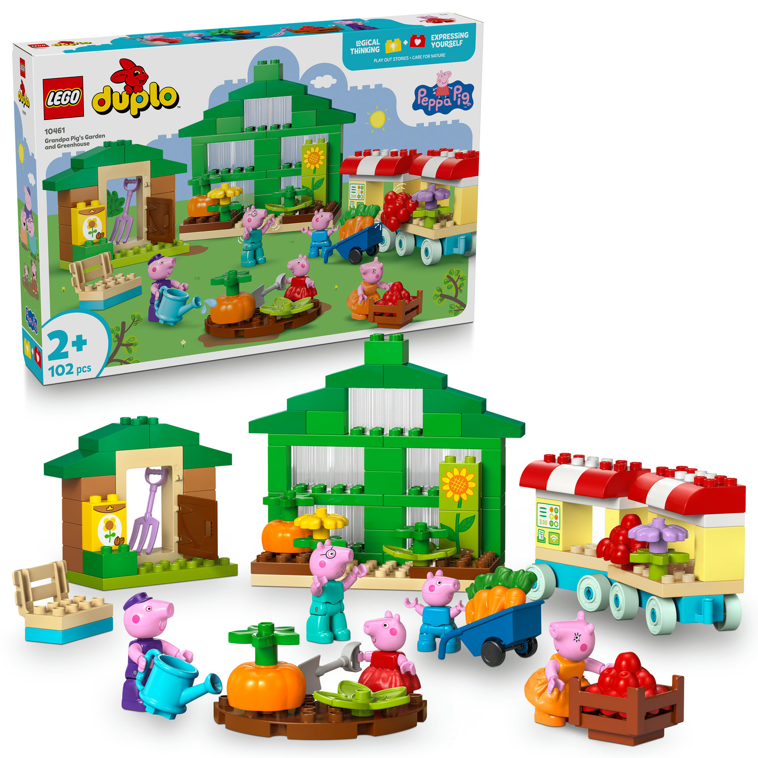 LEGO® DUPLO 10461 Senelio Paršos Sodas i Szklarnia – Kreatywna zabawa dla najmłodszych