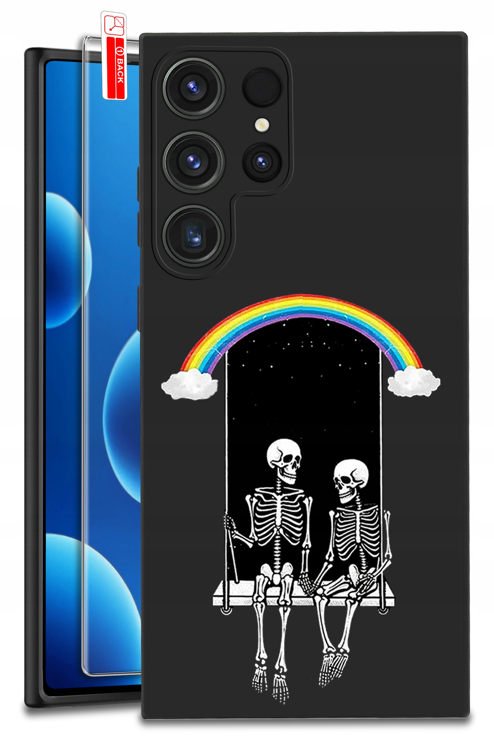 ETUI do Samsung Galaxy S25 Ultra WZORY | SILIKONOWE MATT CASE + SZKŁO HARTOWANE 9H – Ochrona i styl w jednym