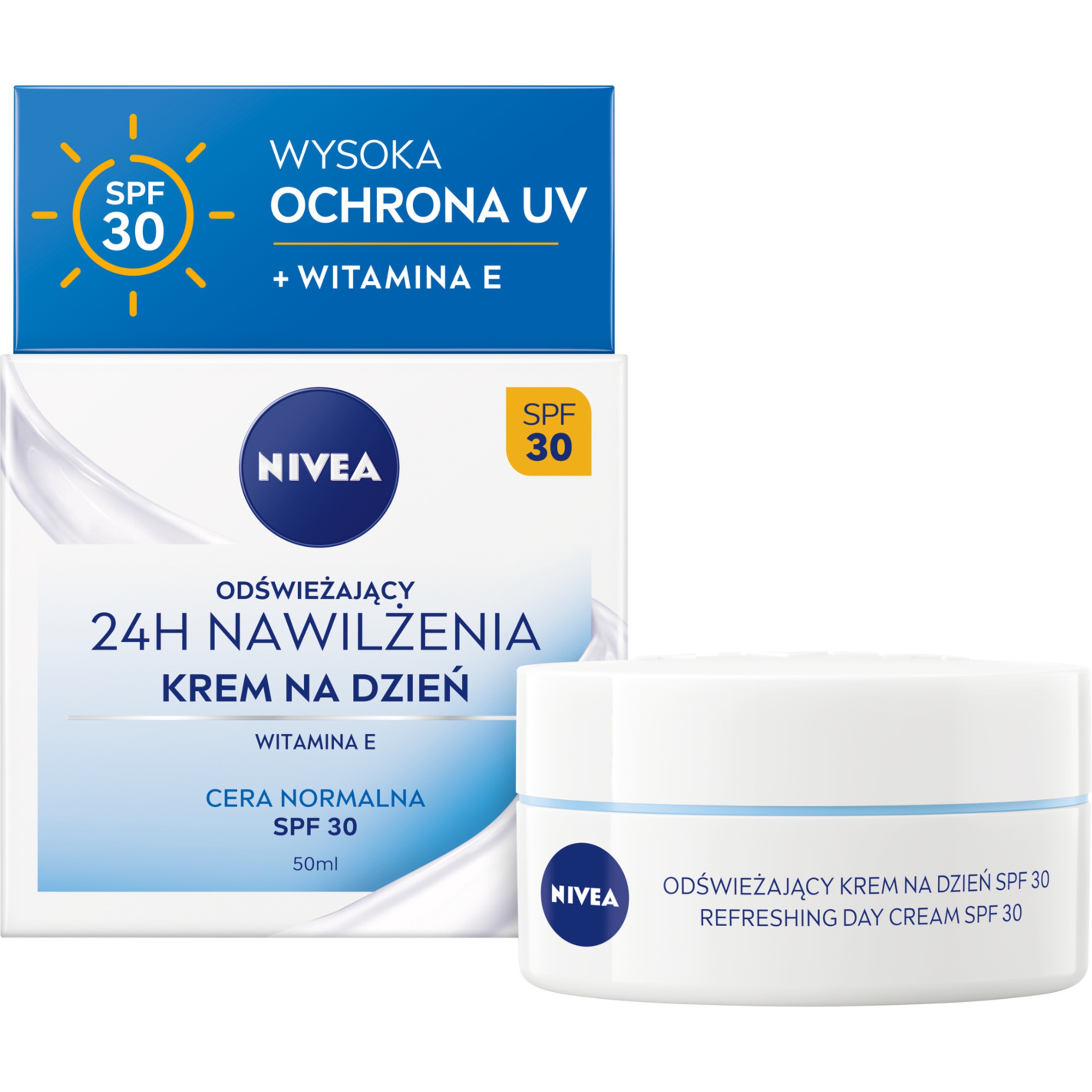 NIVEA Odświeżający Krem na Dzień do Cery Normalnej i Mieszanej 50ml – Idealne nawilżenie na każdy dzień