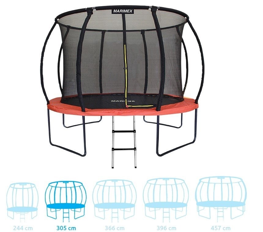 Wymiary i parametry trampoliny Marimex Premium 305 cm