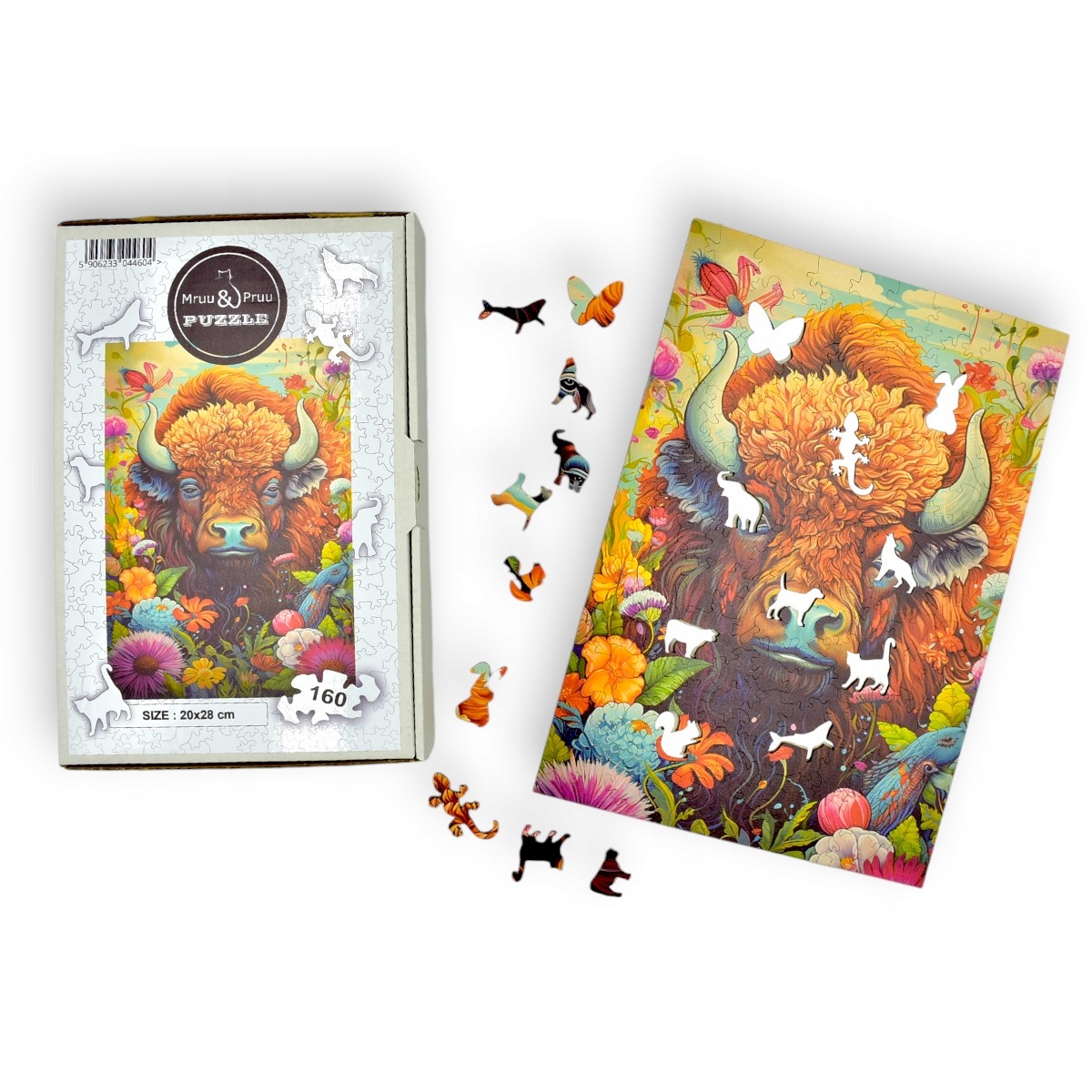 Puzzle drewniane 160 elementów – Rozwijaj zdolności manualne