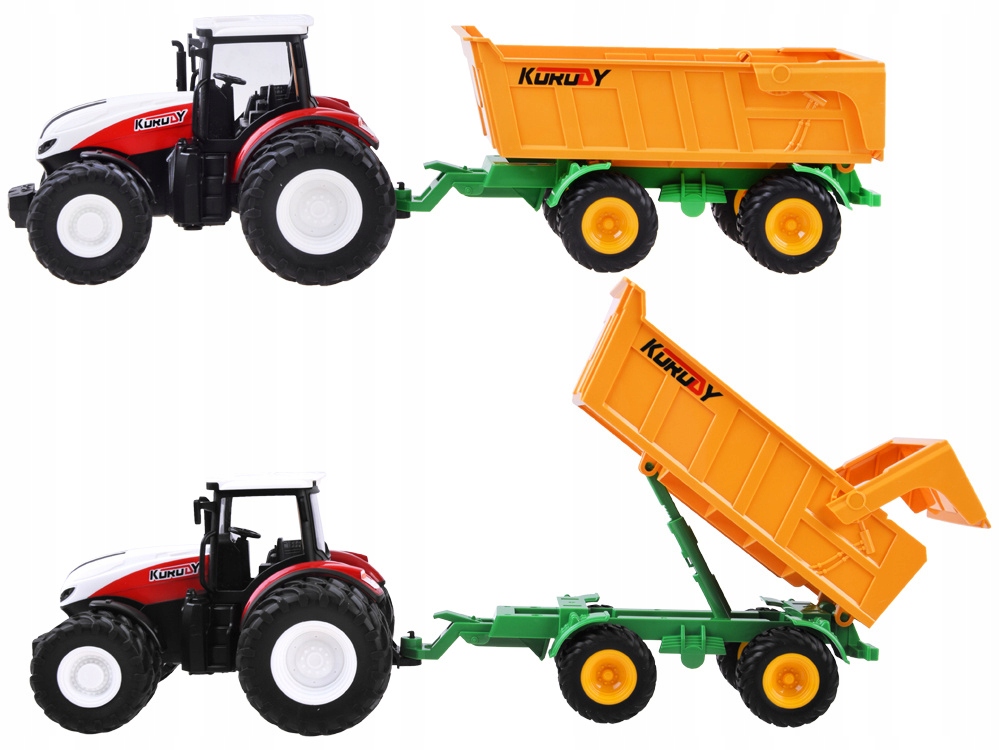 Traktor na pilota gumowe koła + przyczepa RC0601 – Idealna zabawa dla małych farmerów