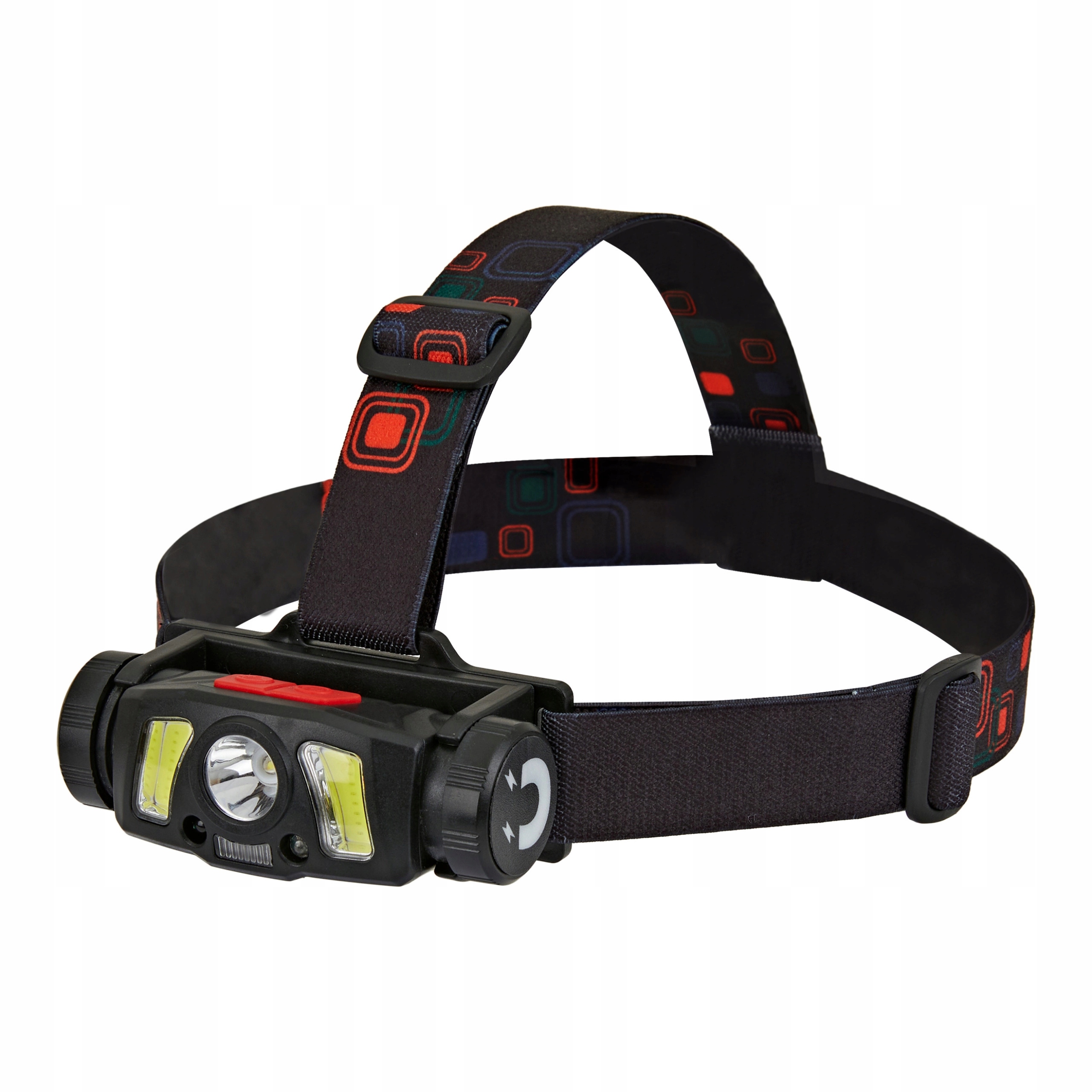 Latarka Czołowa / Lampka Rowerowa LED COB + XPG z Akumulatorem i Czujnikiem Ruchu