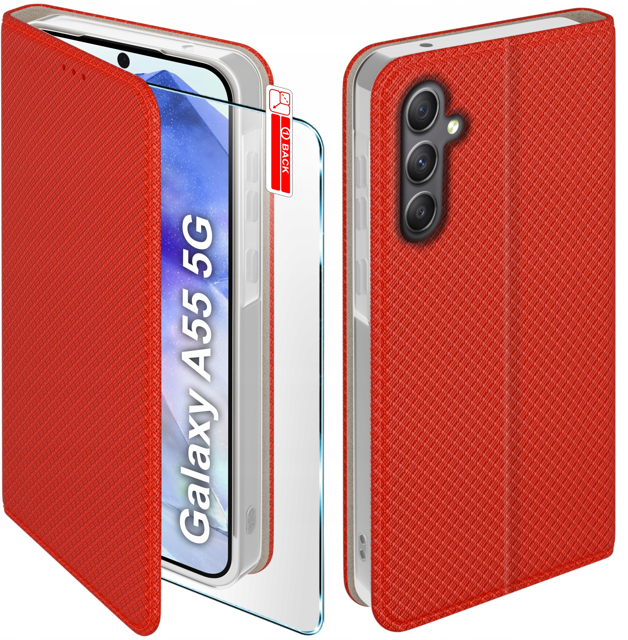 Etui do Samsung Galaxy A55 | A55 5G SMART MAGNET CASE PORTFEL + SZKŁO 9H – Ochrona i styl w jednym