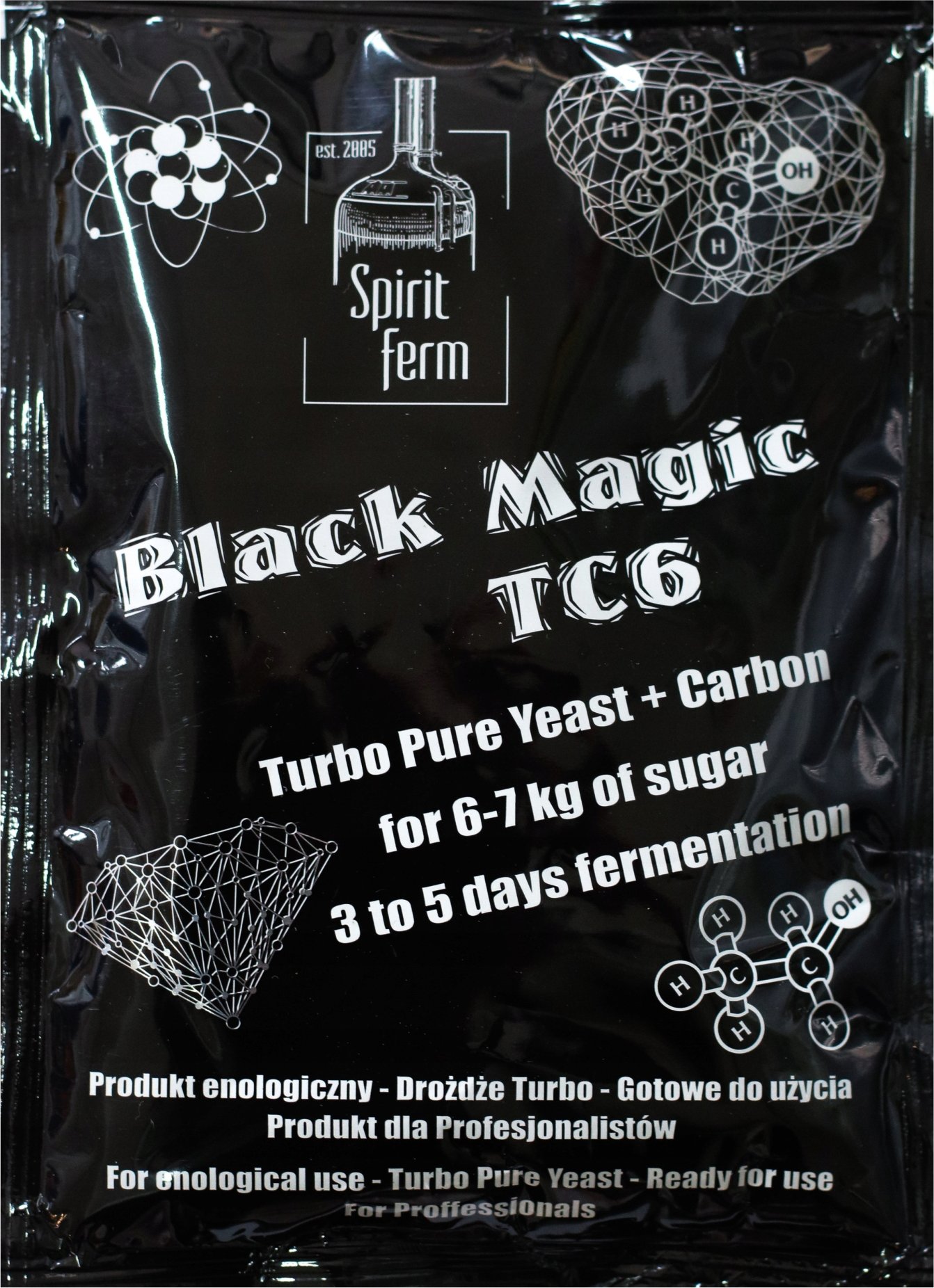 Drożdże GORZELNICZE SF TC6 BLACK MAGIC z węglem aktywnym – Idealne do fermentacji