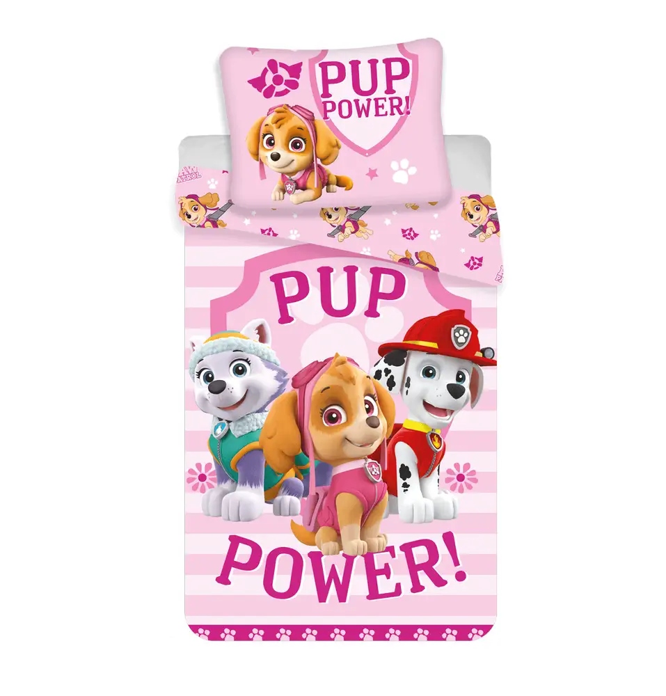Vaikiškas patalynės komplektas Paw Patrol – Kolorowy świat ulubionych bohaterów