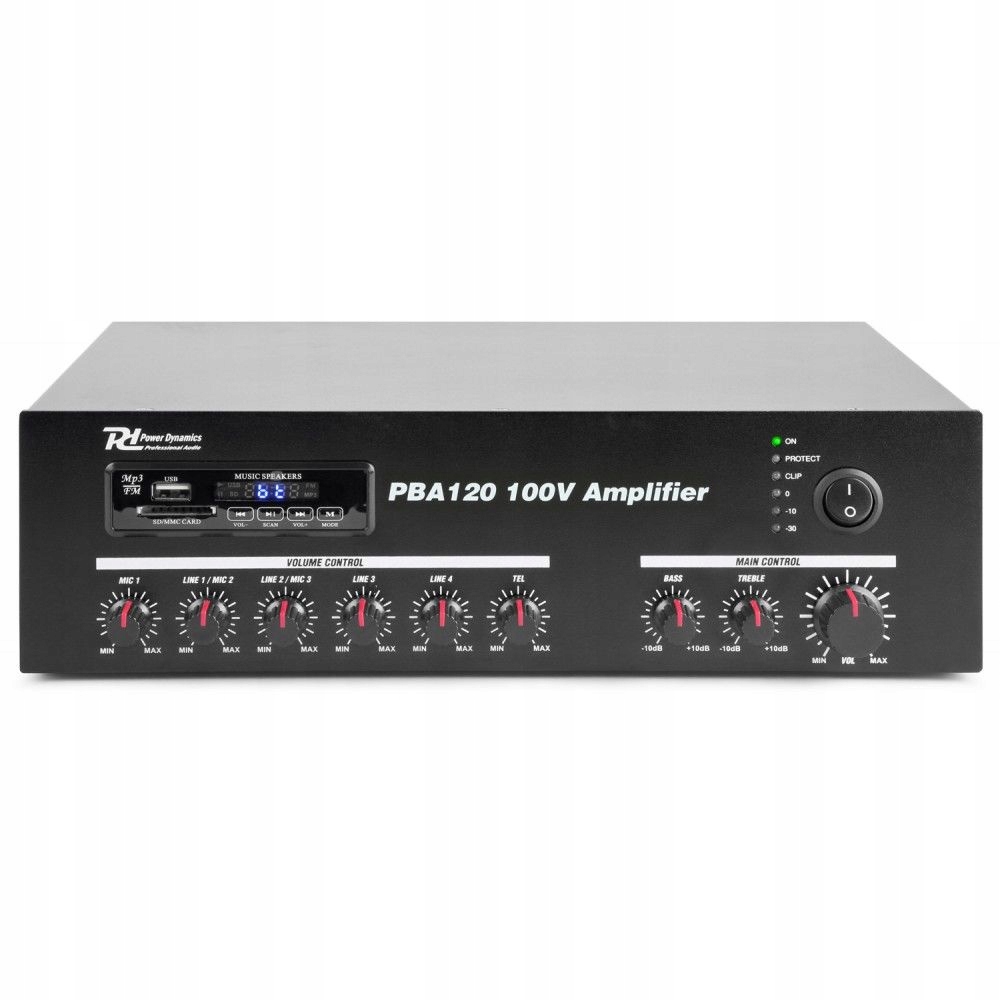 Wzmacniacz Power Dynamics PBA120 100V 120W – Wydajność i niezawodność w Twoim systemie audio