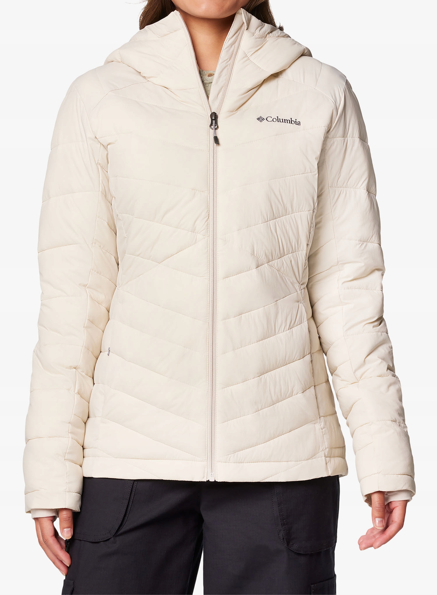 Kurtka damska Columbia Joy Peak II Hooded Jacket W – Beżowa elegancja i funkcjonalność