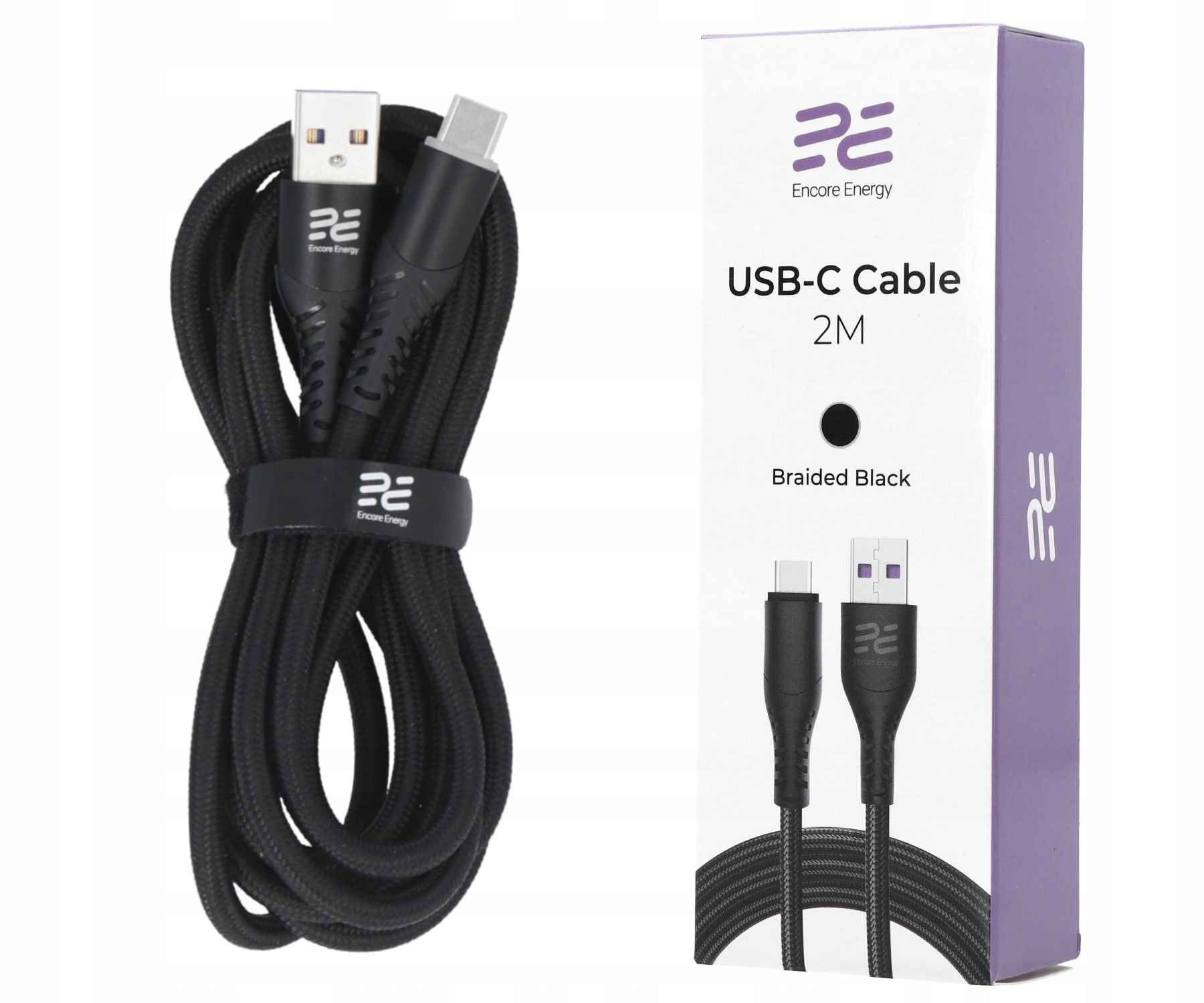 Kabel Encore Energy USB-A USB-C 200 cm – Wydajne ładowanie i przesył danych