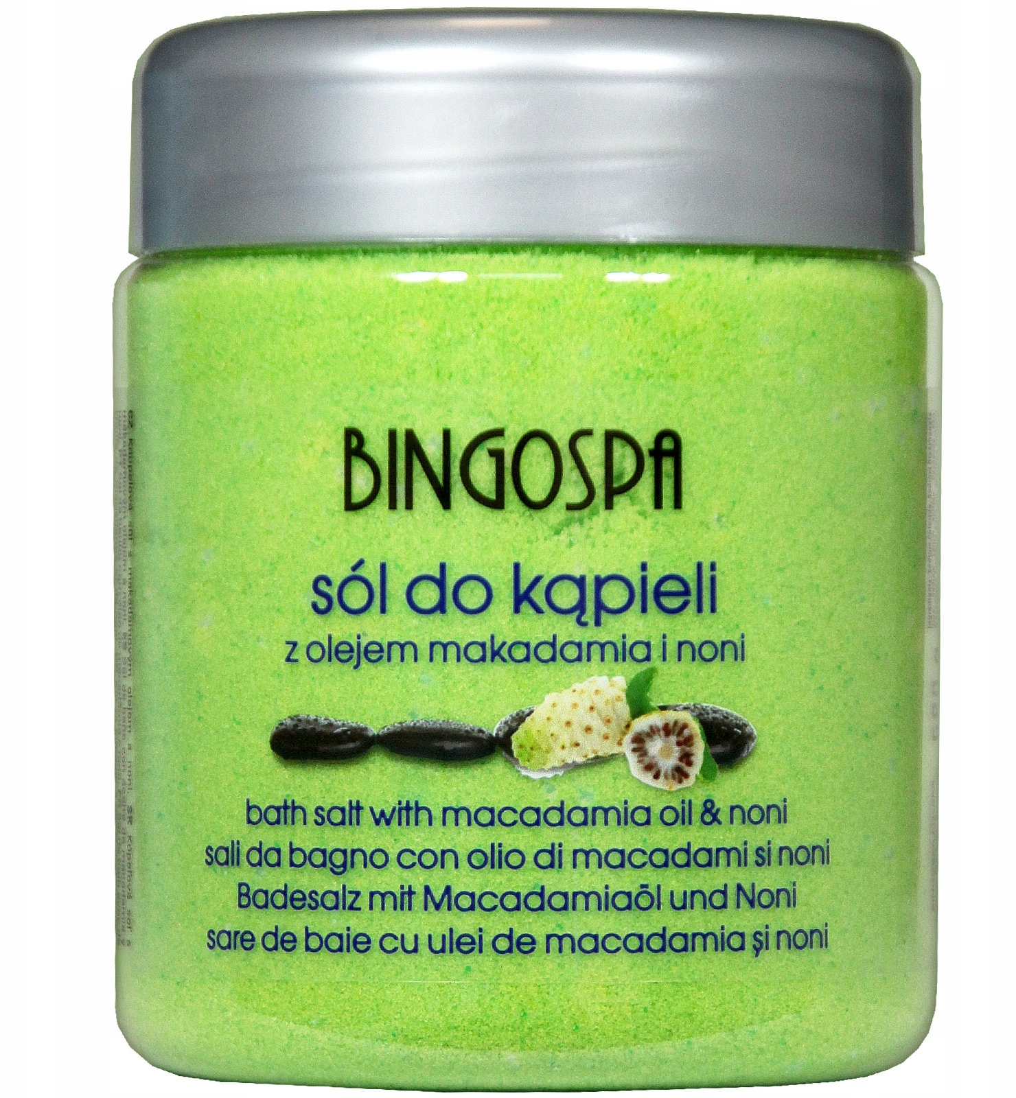 BingoSpa Sól do kąpieli Olej Makadamia i Noni 580g – Relaks w każdej kąpieli