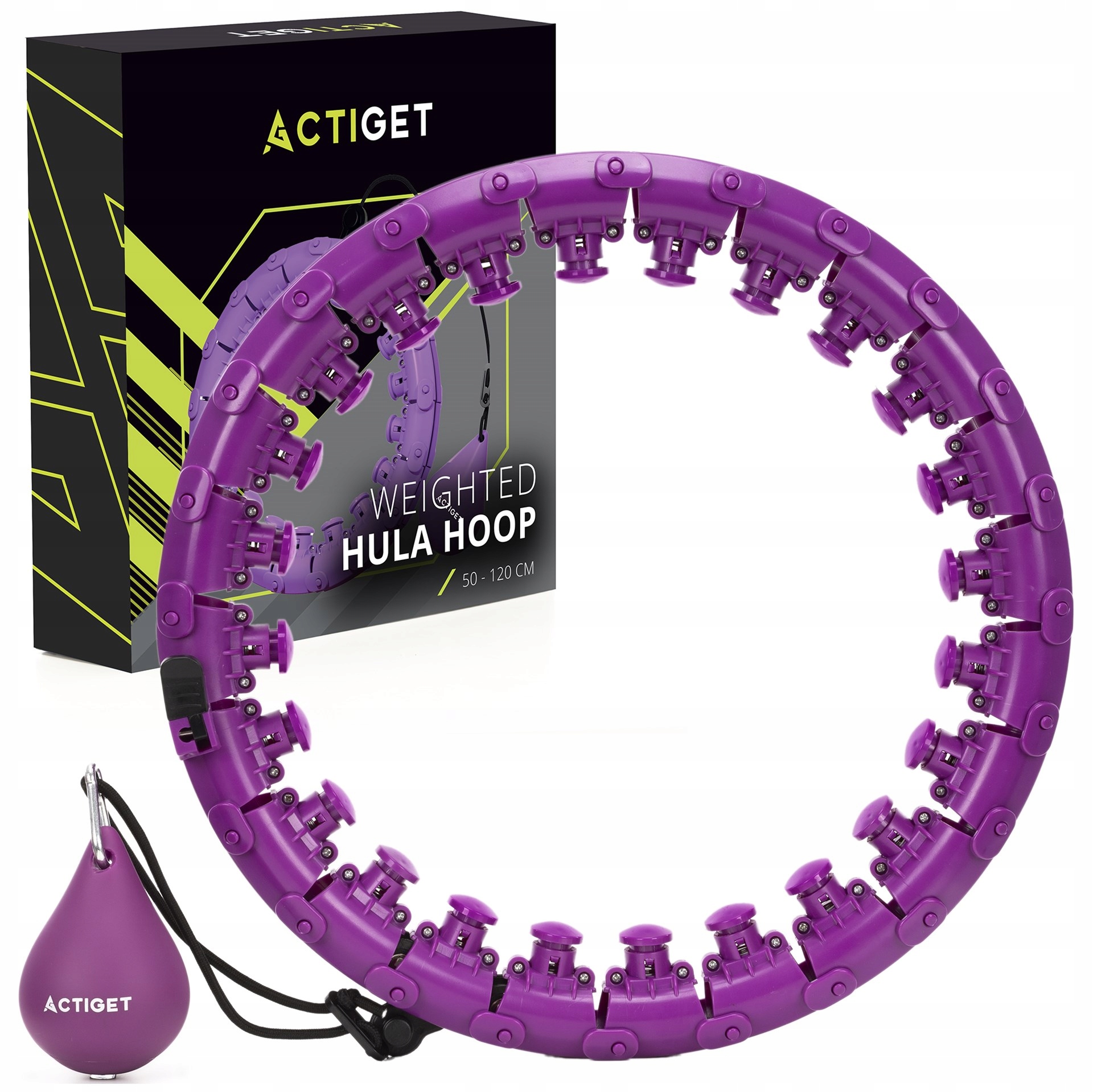 Hula hop z obciążeniem 24 elementy składane – Idealny do treningu cardio i fitness
