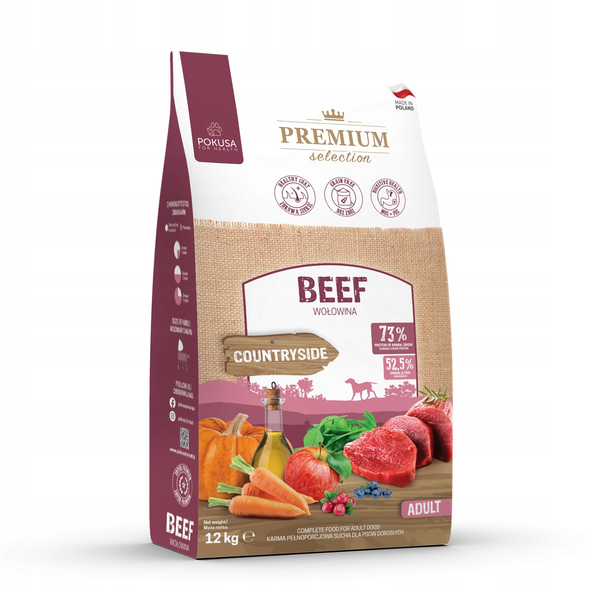 Karma Sucha Premium Selection Beef Adult 12kg – Doskonały wybór dla Twojego psa