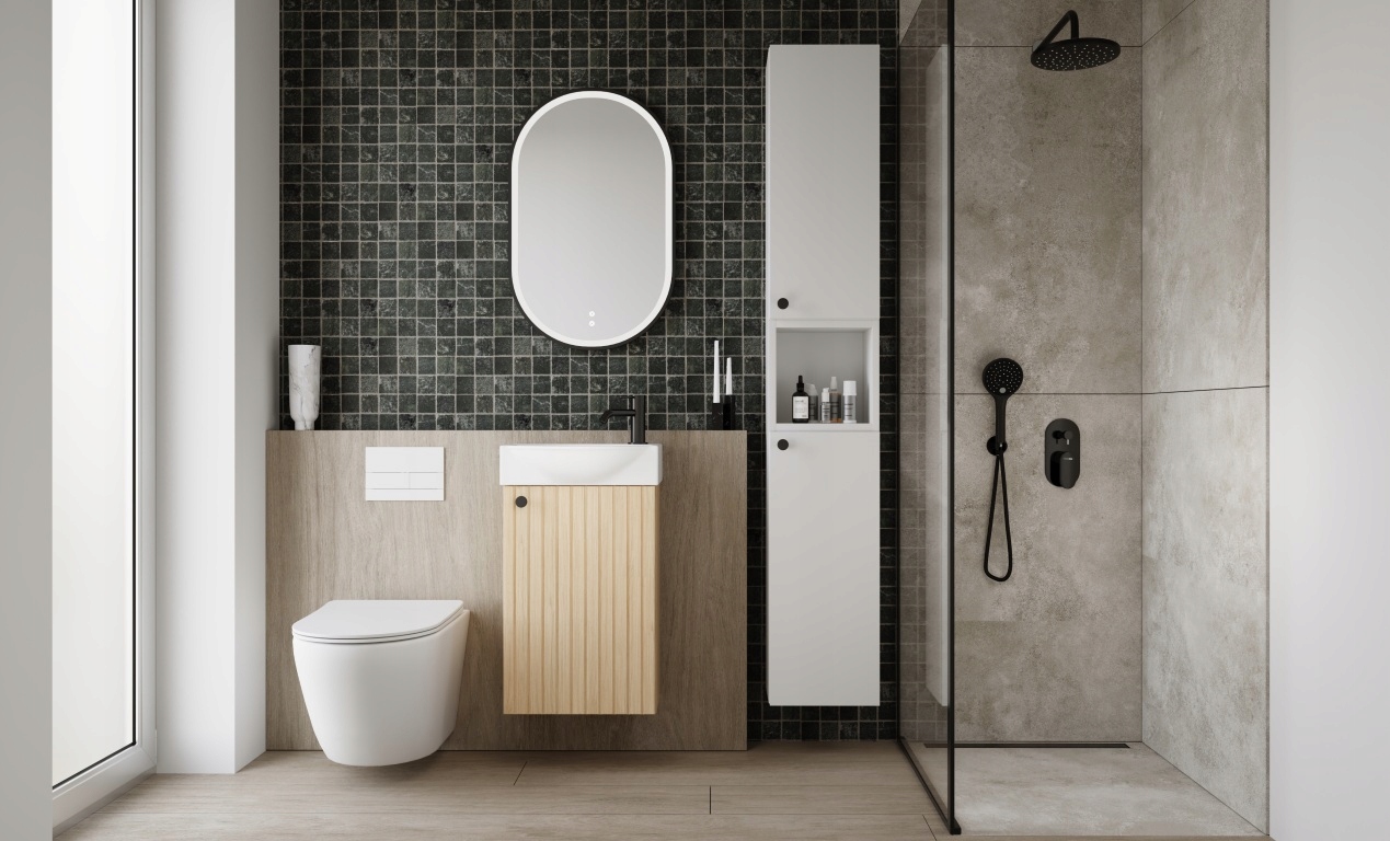 Kompaktowe wymiary idealne do małych łazienek