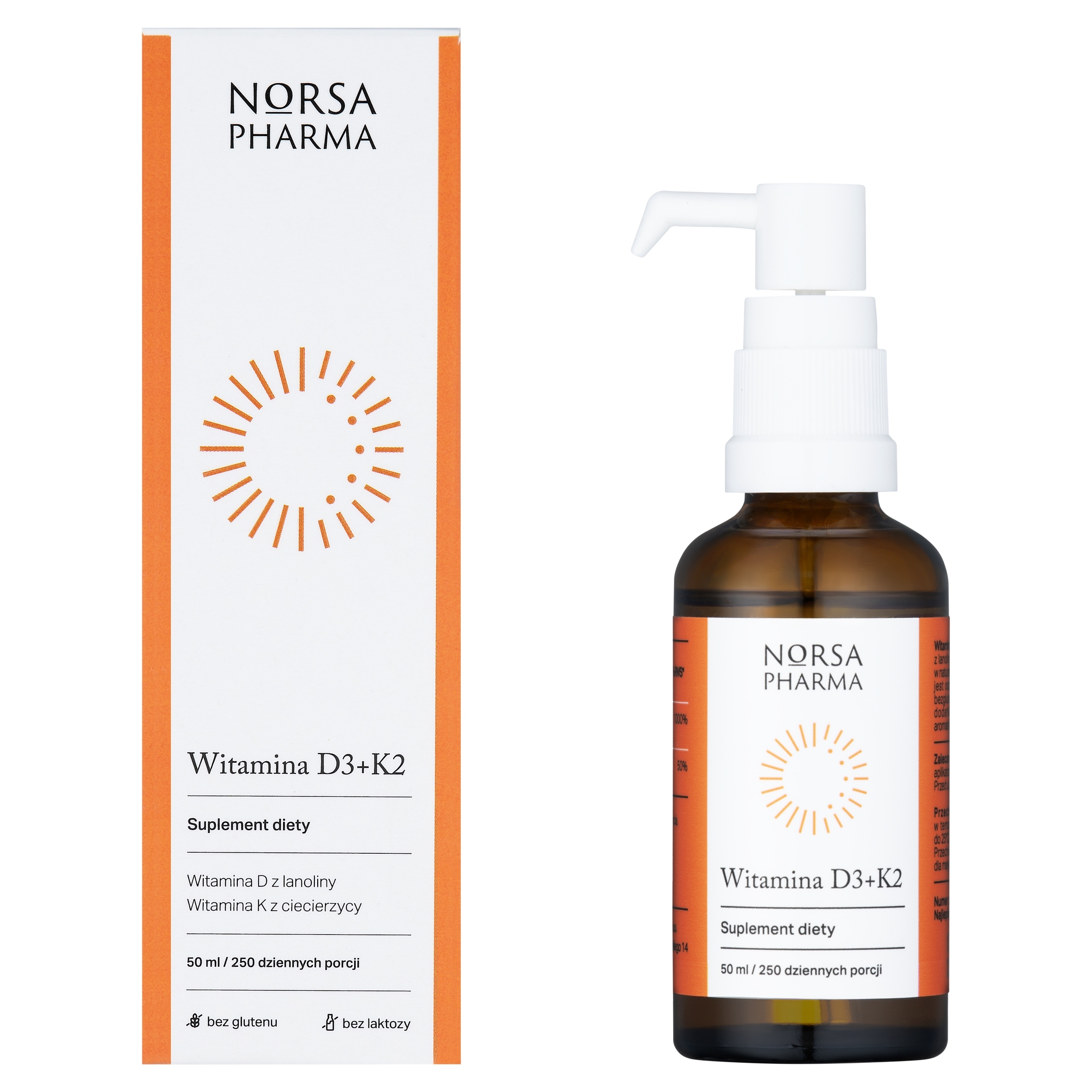 Norsa Pharma D3 + K2 – Suplement diety w kroplach 50ml