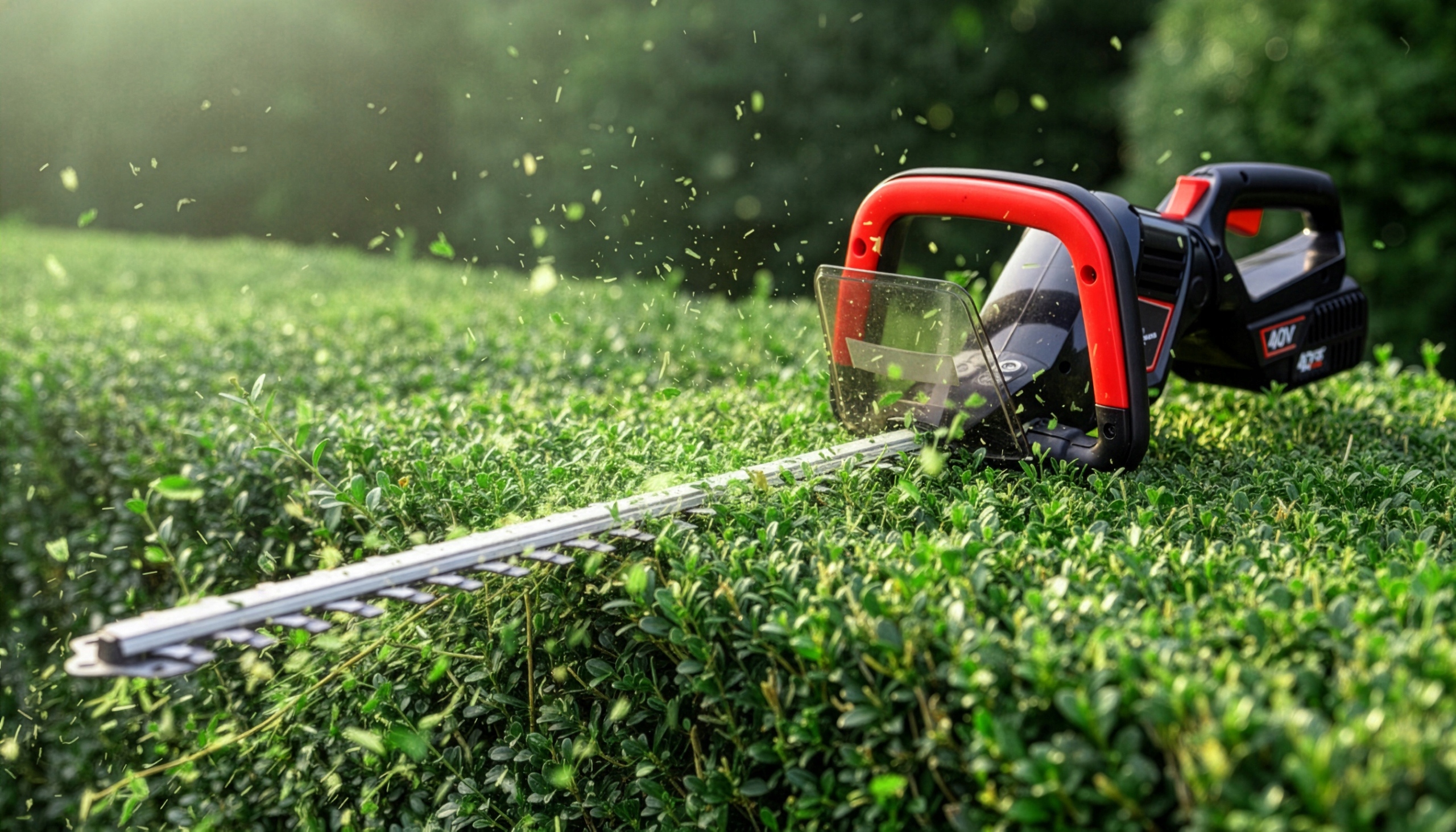 Regulacja kąta cięcia 0° / +90° / -90° – Komfort i precyzja w formowaniu żywopłotów