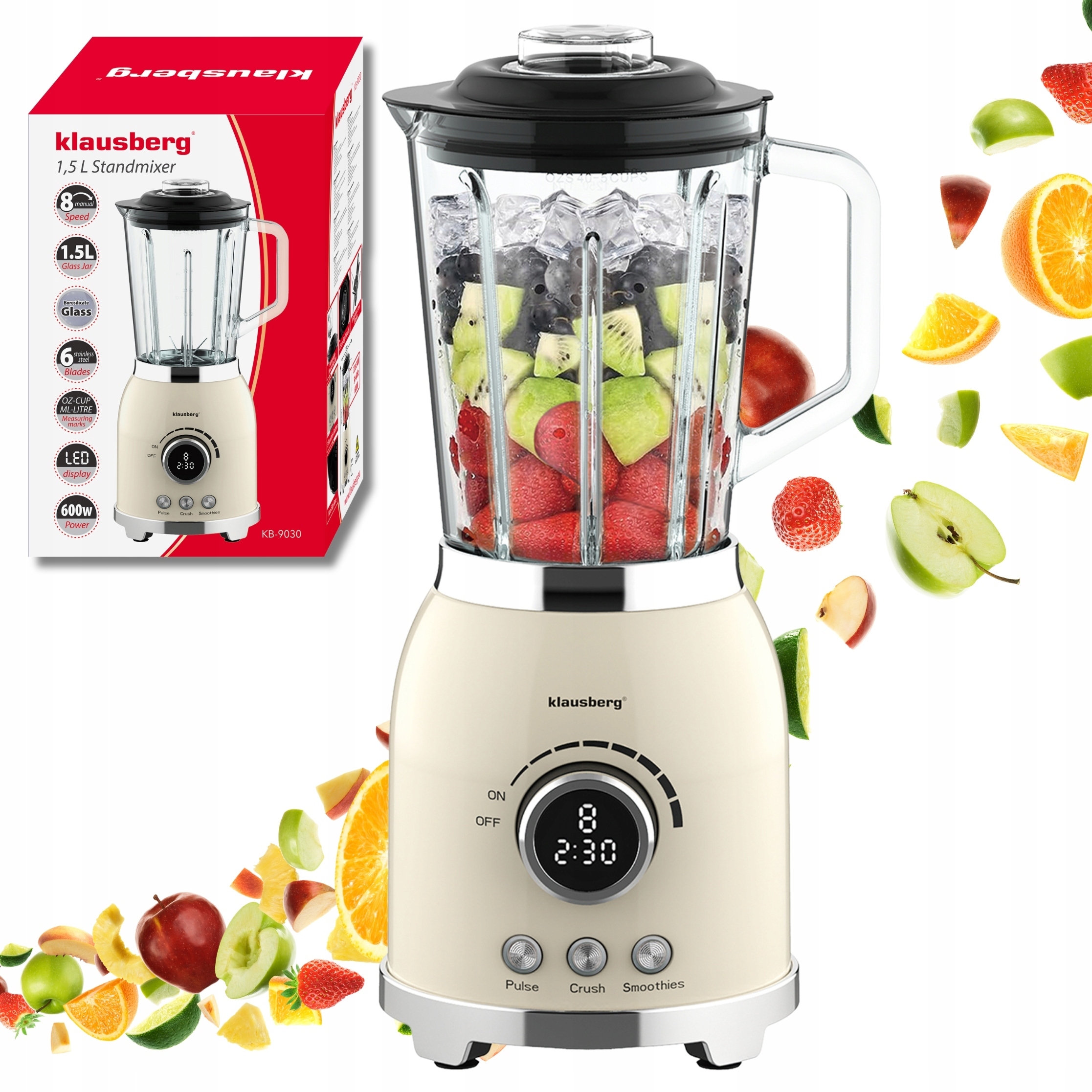 Blender kielichowy KLAUSBERG KB-9030 RETRO – Elegancja i funkcjonalność w Twojej kuchni