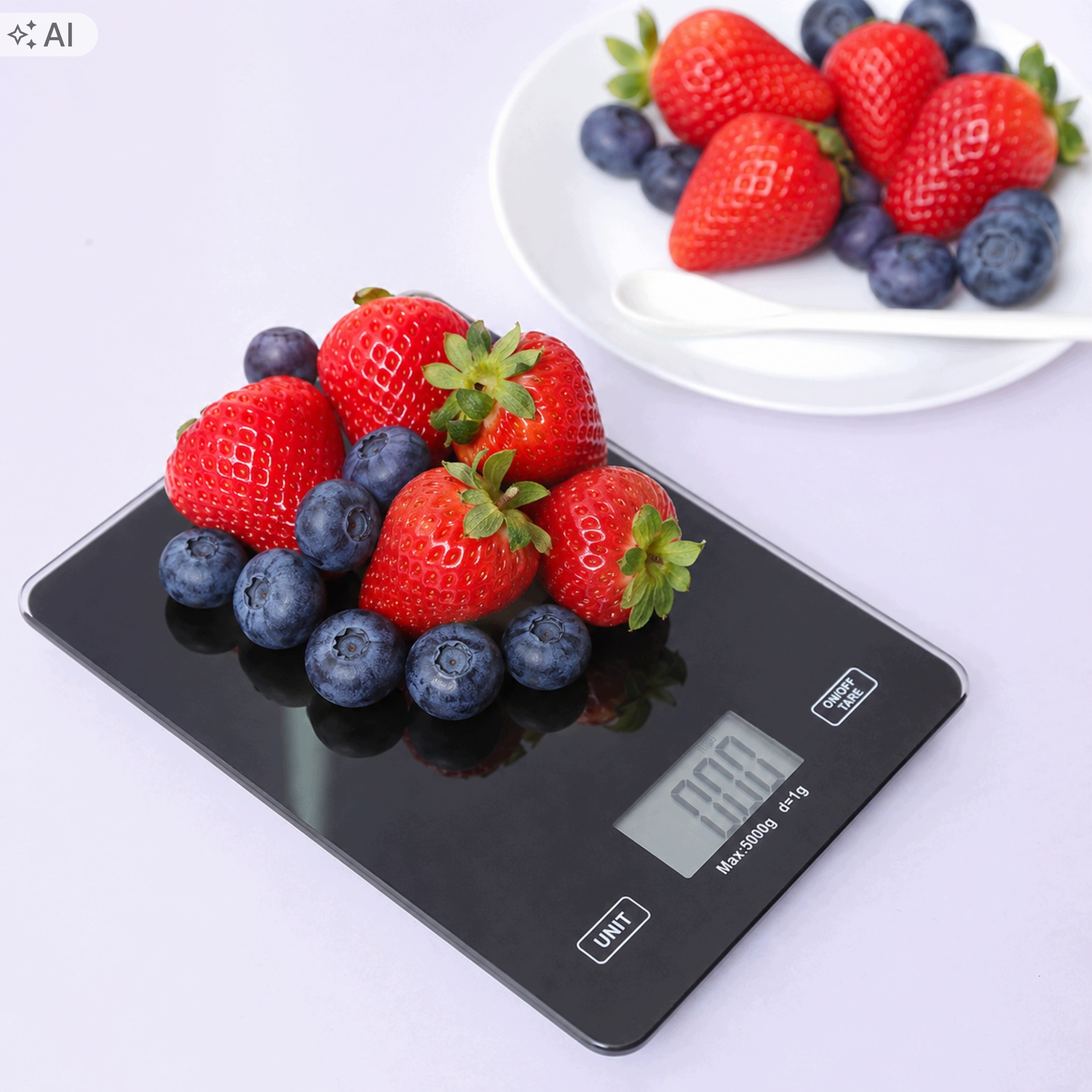 Ecobox Waga kuchenna czarny 1g / 5kg – Precyzyjne ważenie w Twojej kuchni