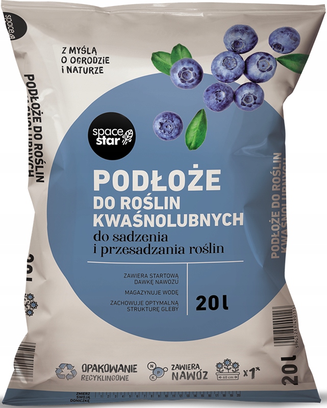Skład podłoża: torf frezowany, kora i nawóz NPK