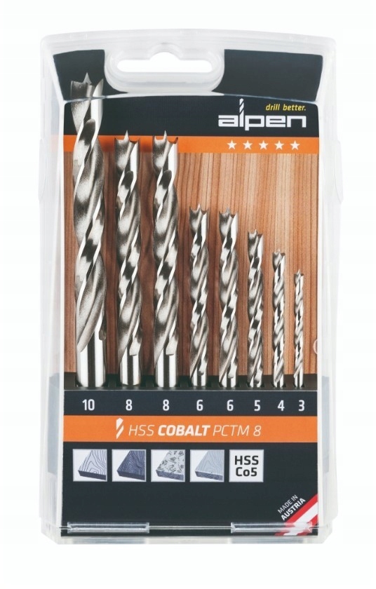 Cassette TIMBER TWIST PTM – Wiertła do drewna dla profesjonalistów