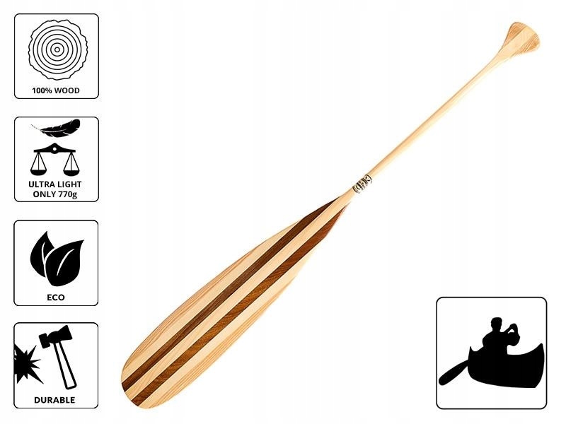 Pagaj Canoe Beavertail Paski - Ogon Bobra 148 cm – Idealny wybór dla miłośników sportów wodnych