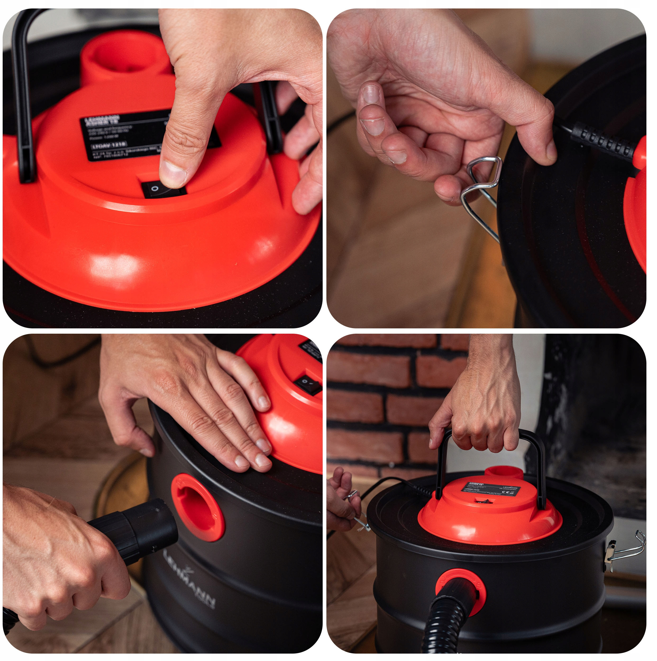 Odkurzacz przemysłowy Lehmann do popiołu kominkowy 1200W HEPA 18L 1200 W Pojemność zbiornika 18 l