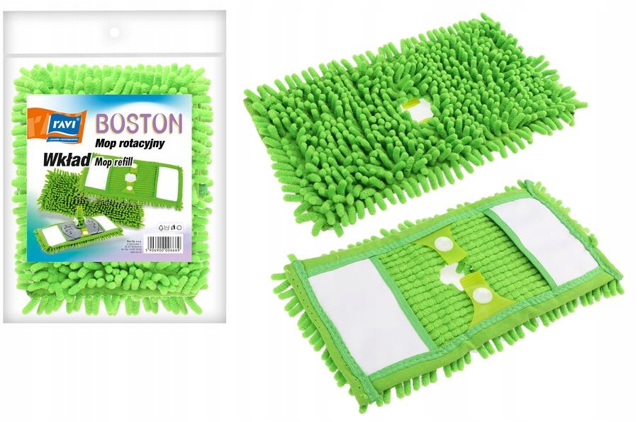 Wkład do mopa płaski rotacyjny z mikrofibry zielony – Idealne rozwiązanie do sprzątania
