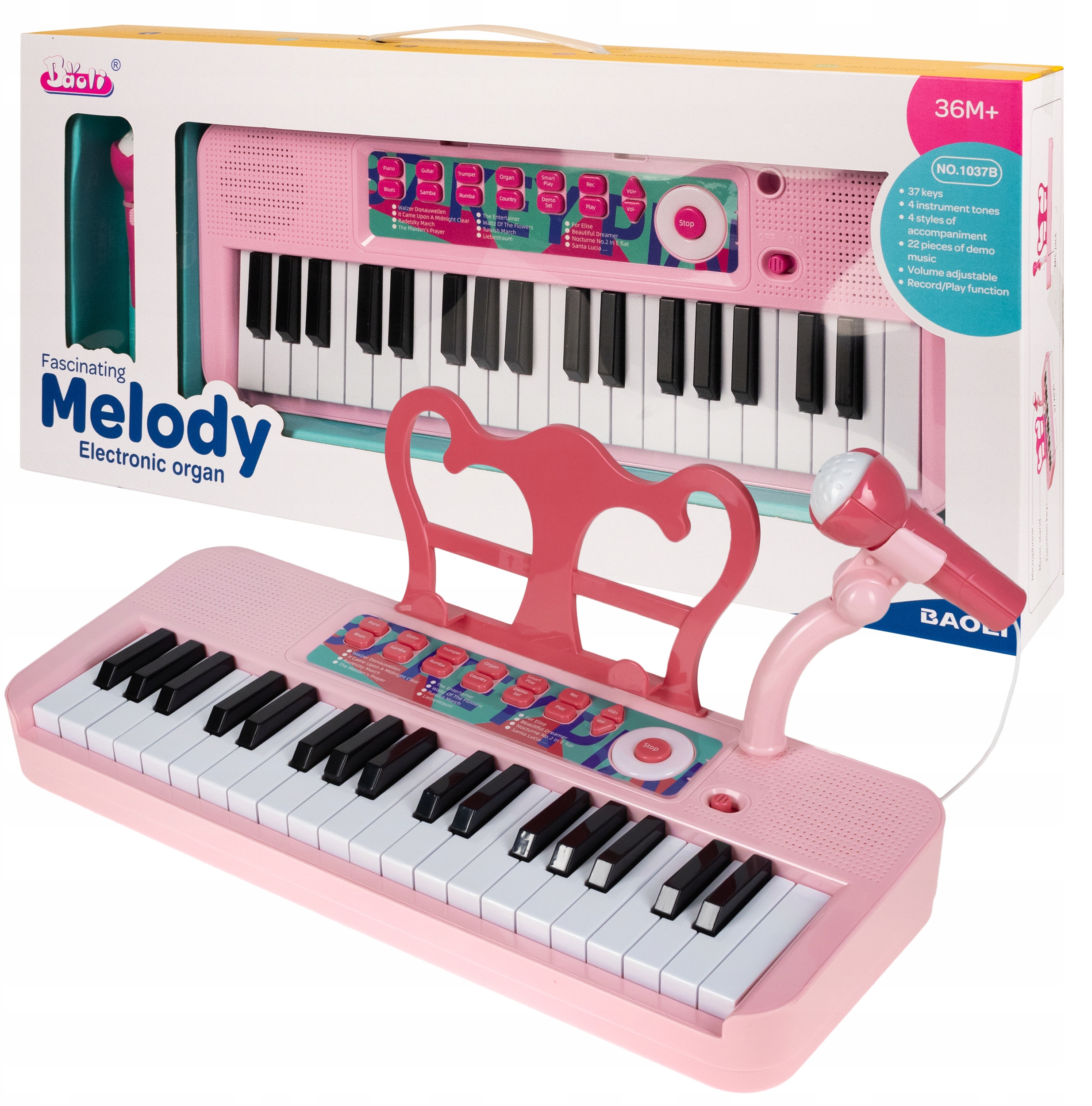 Multimedialny Keyboard Dla Dzieci – Pianino Nauka Gry z Efektami Świetlnymi