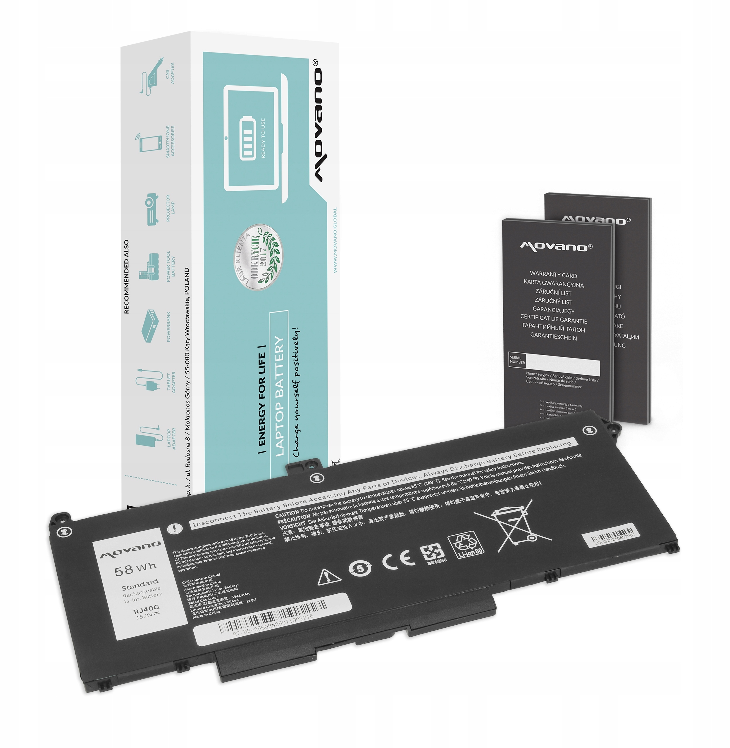 Bateria RJ40G do Dell Latitude 5420, 5520, Precision 3560 (3800mAh) – Wydajność i niezawodność