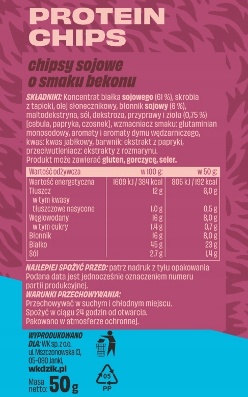 Wartości odżywcze – Niskokaloryczna przekąska z błonnikiem