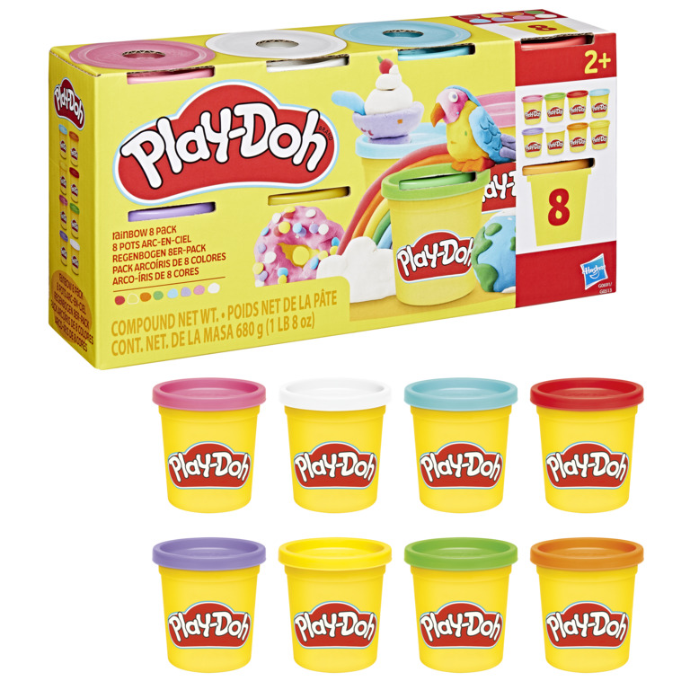 Play-Doh 8 Pack 680 g - Tęczowe kolory dla kreatywnej zabawy
