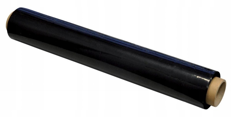 Folia stretch OFFICE PRODUCTS – Ręczna, 1,2 kg netto, szer. 500 mm, czarna