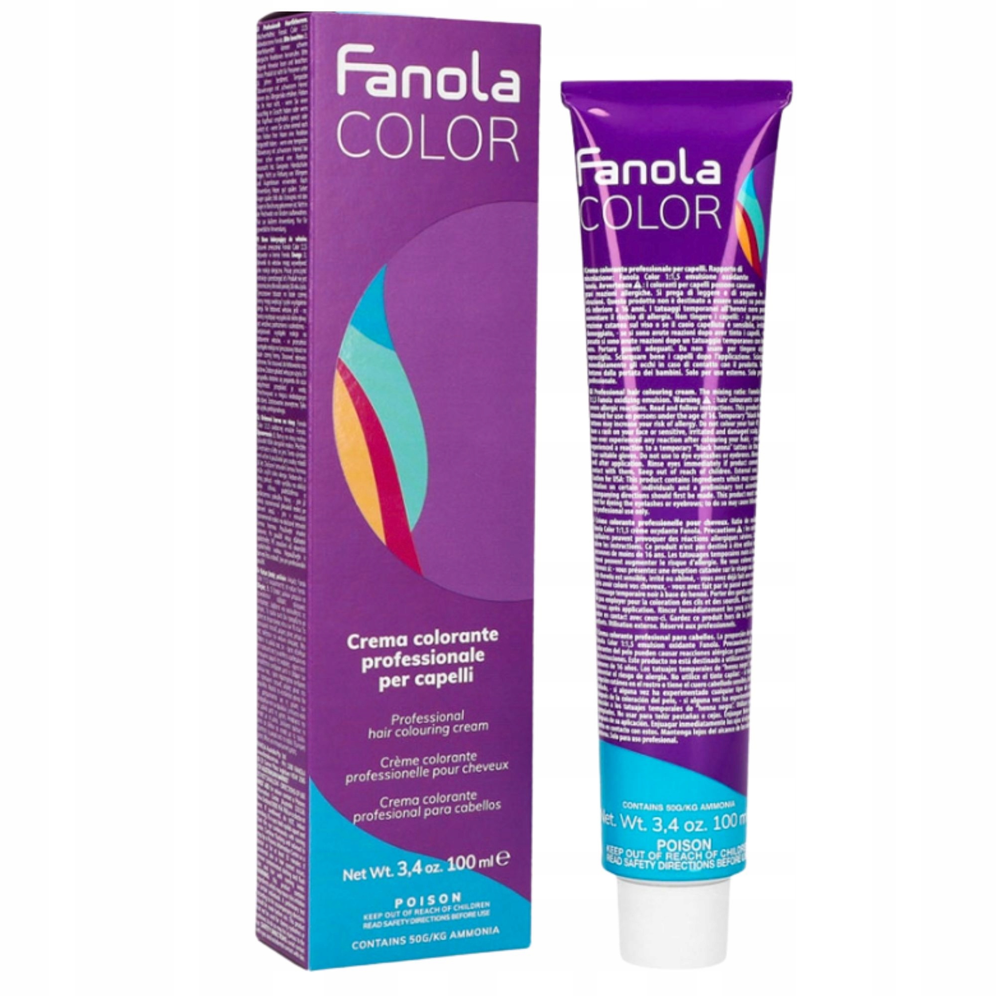 Fanola Color Krem koloryzujący Farba do włosów 100ml Blonde Plat. Fantasy Violet (10.2F) – Profesjonalna koloryzacja w Twoim domu