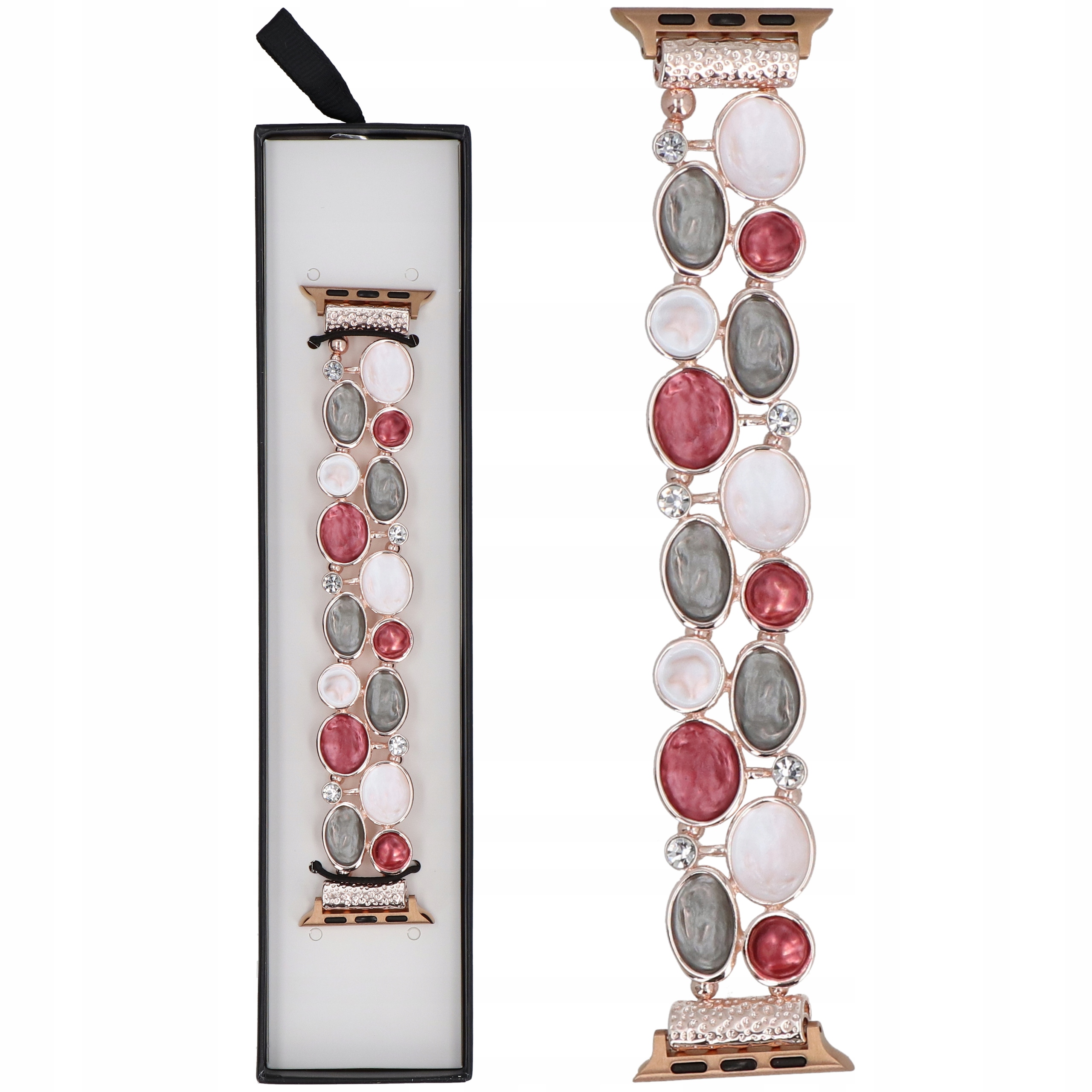 Bransoleta do smartwatcha Gleam Camellia Stretch Bracelet Orchid Frost do Apple Watch 38/40/41mm – Elegancja i styl na Twoim nadgarstku