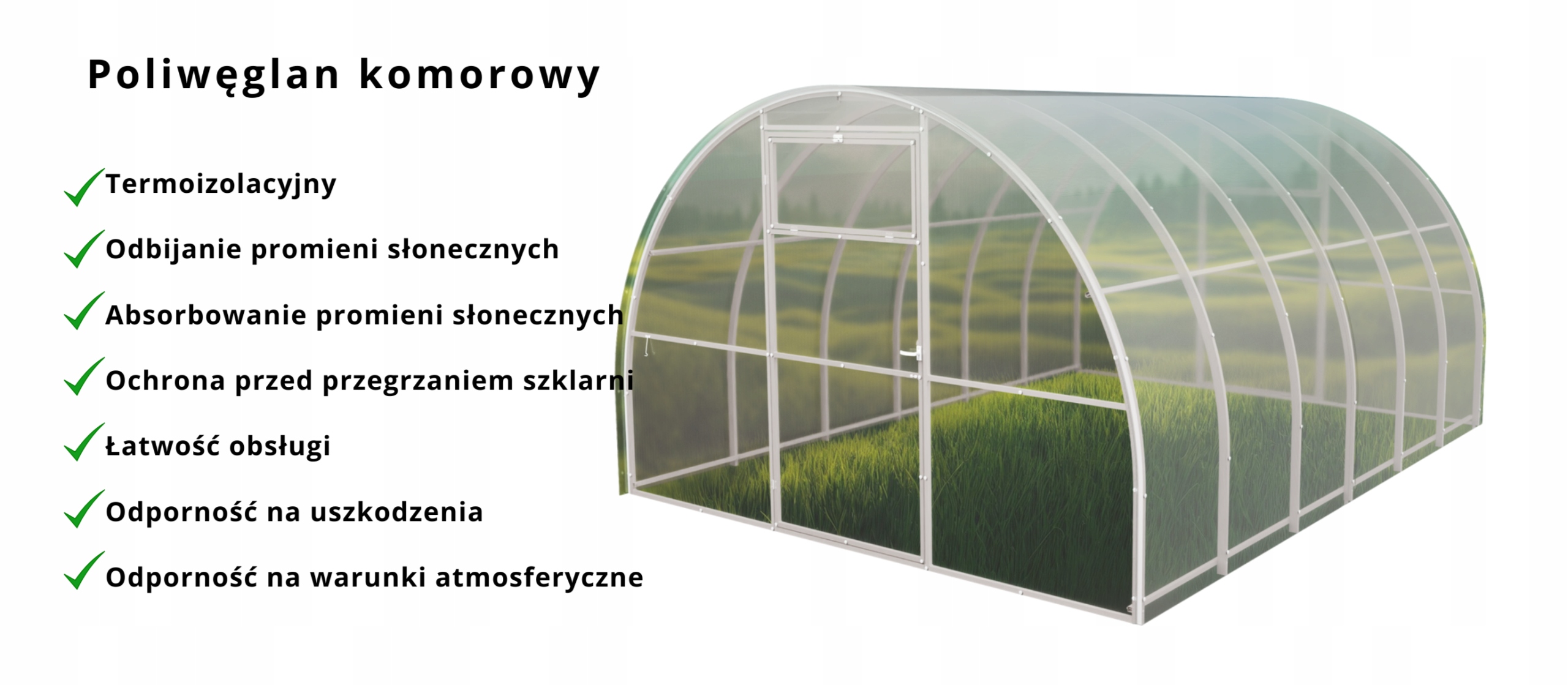 Wysokiej jakości poliwęglan komorowy odporny na UV