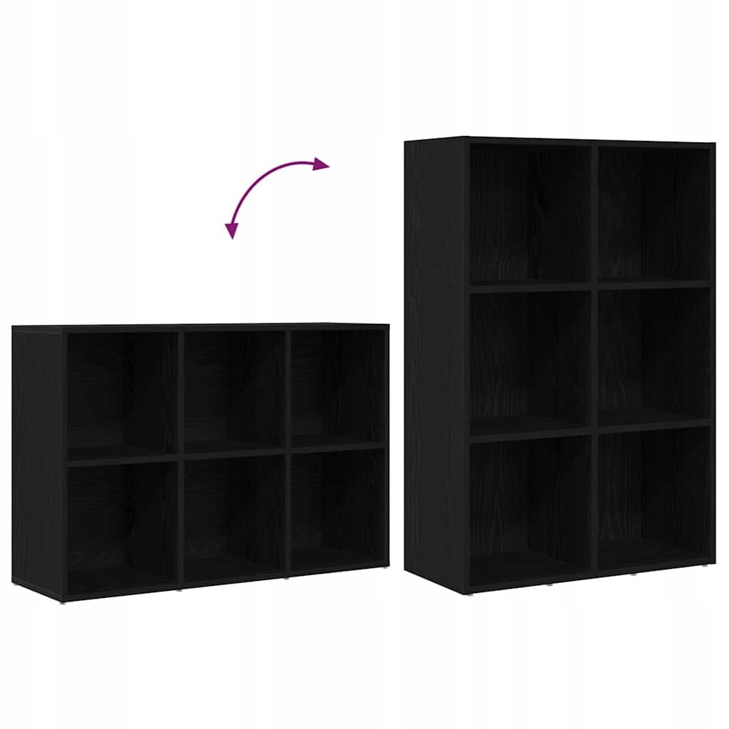 Regał na książki czarny dąb 66x30x98 cm – Stylowy dodatek do Twojego wnętrza