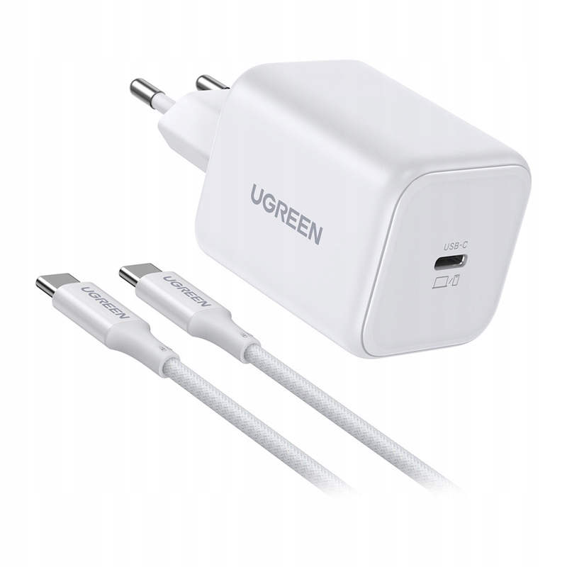 Ładowarka sieciowa Ugreen X524 USB-C, GaN, 45W + kabel 1m – Wydajne ładowanie w kompaktowej formie