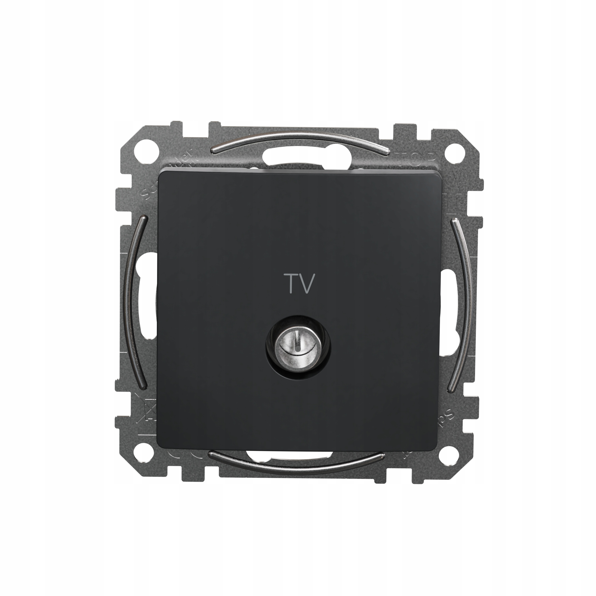 Gniazdo TV końcowe (4dB) czarny antracyt SEDNA DESIGN – Nowoczesne rozwiązanie dla Twojego domu
