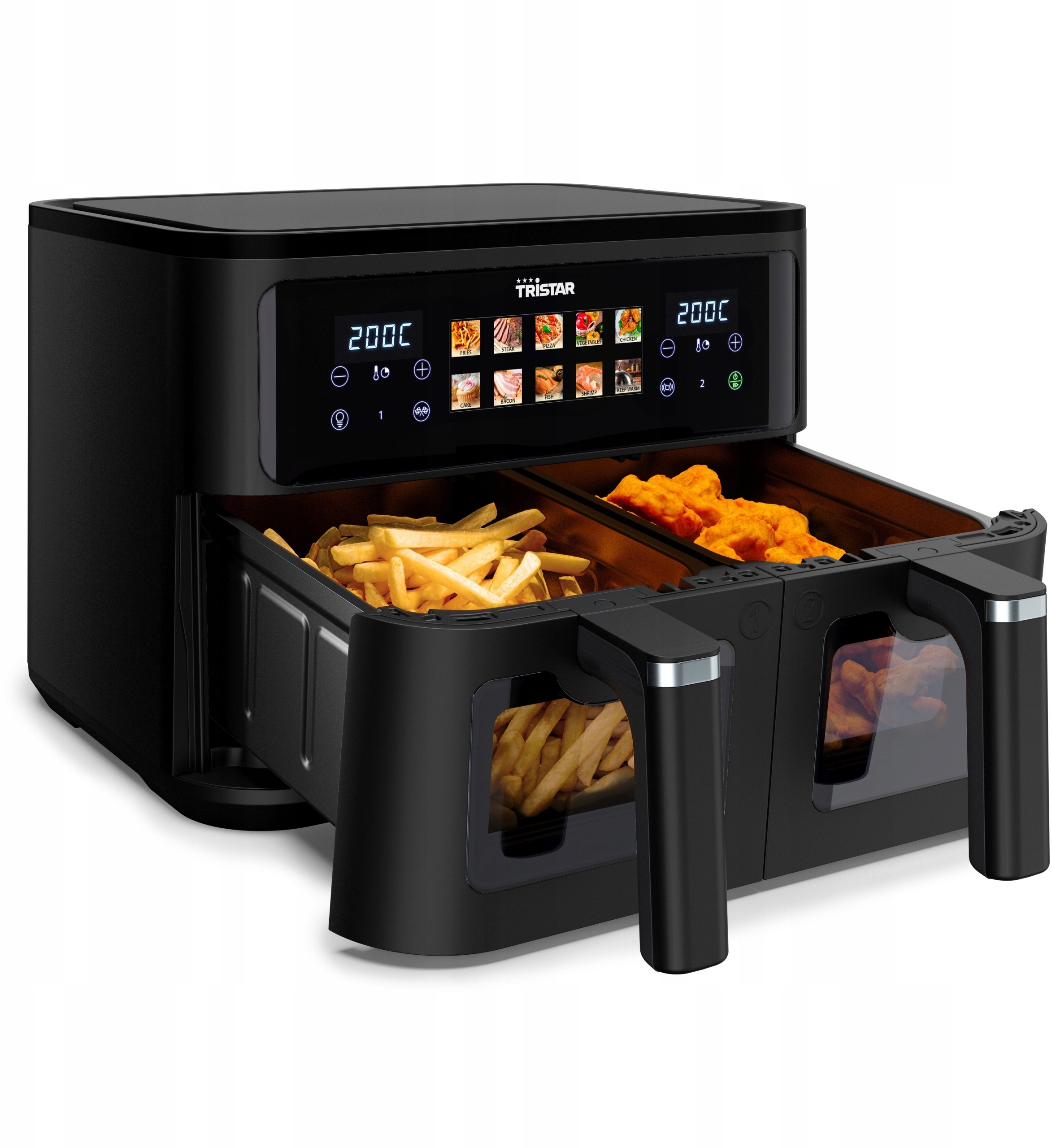 Podwójny kosz – Przygotuj więcej potraw jednocześnie