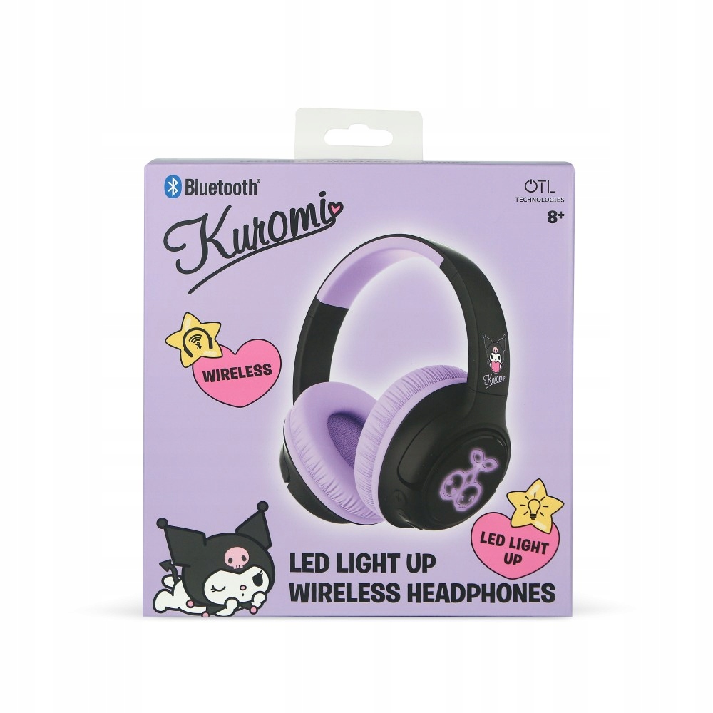 Słuchawki Bezprzewodowe nauszne OTL Kuromi LED light up – Styl i technologia w jednym