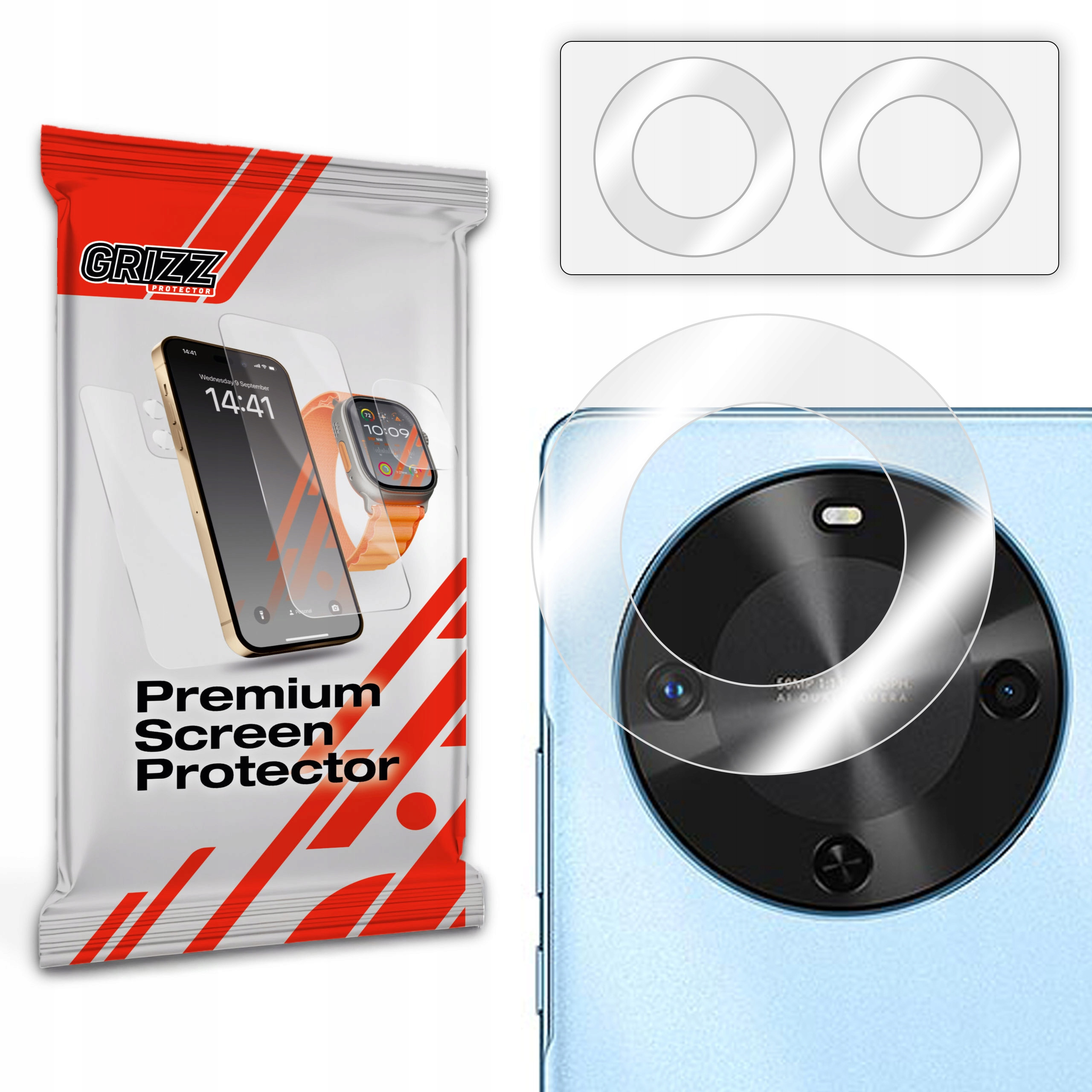 Szkło na aparat GrizzGlass HybridGlass Camera do Huawei Enjoy 70X Energy – Doskonała ochrona obiektywu