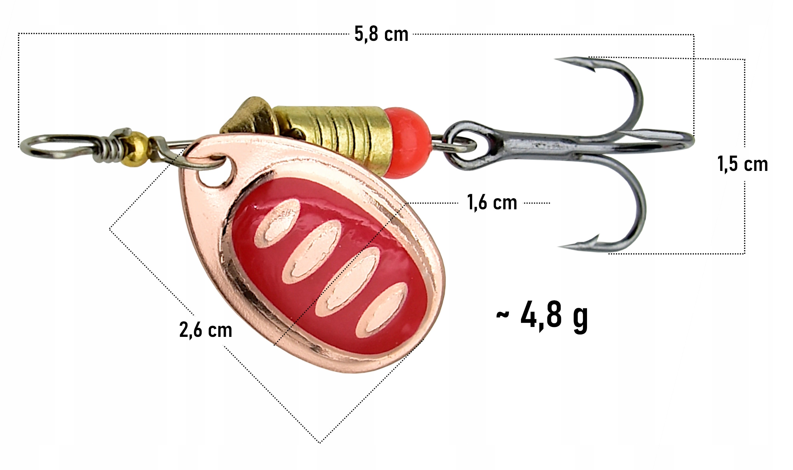 Zaostrzona mechanicznie kotwiczka z zadziorami
